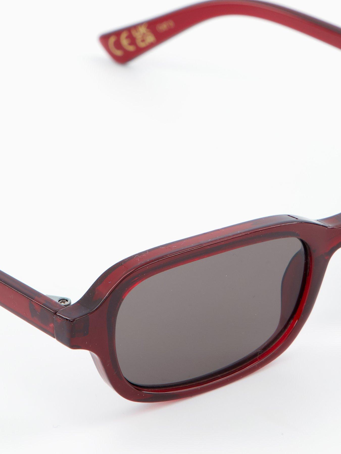 Image 2 of 3 of Mango Rectangular Frame Sunglasses - Red