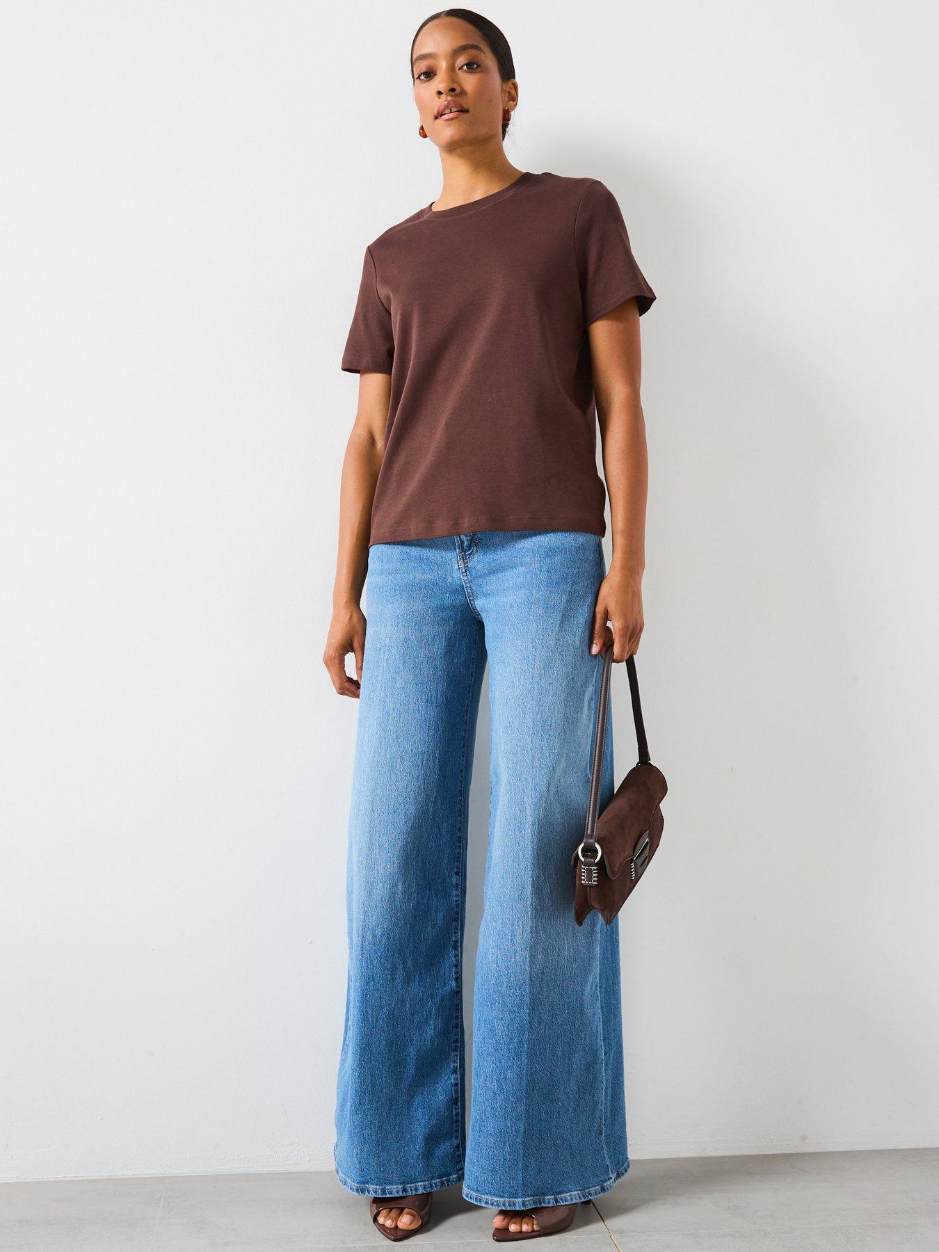 Image 3 of 5 of Mango Wide Leg Jeans - Blue