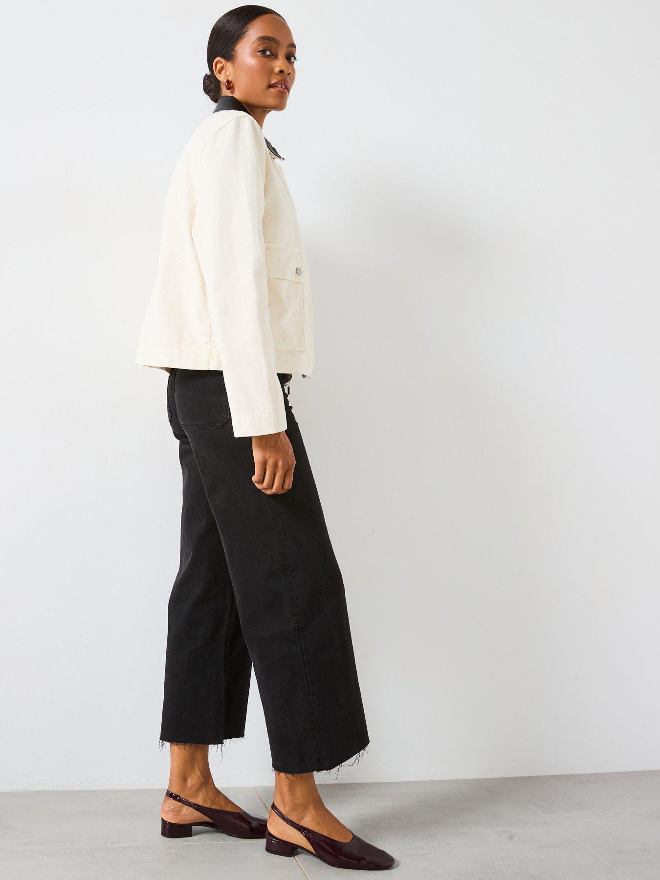 undefined Catherin Culotte High Rise Jeans - Black