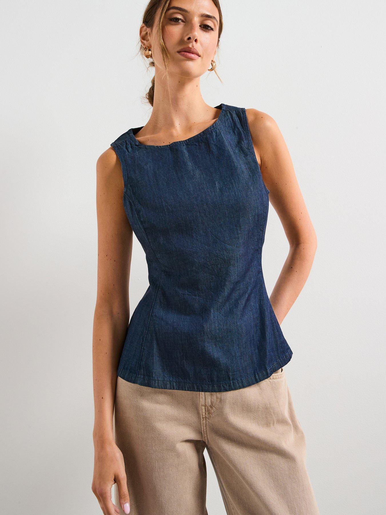 undefined Denim Crop Top