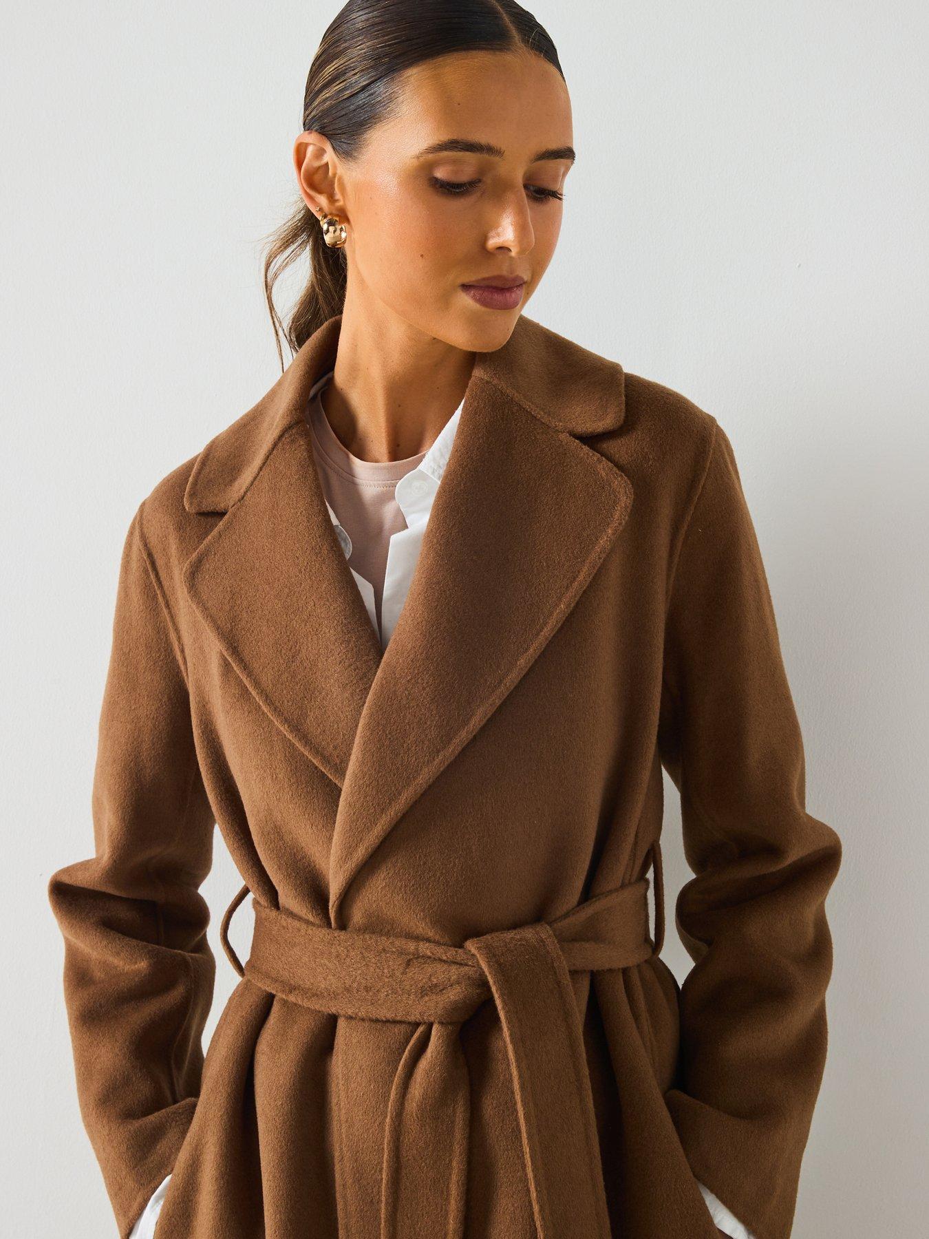 Image 4 of 6 of Mango Oversized Duster Coat - Tan