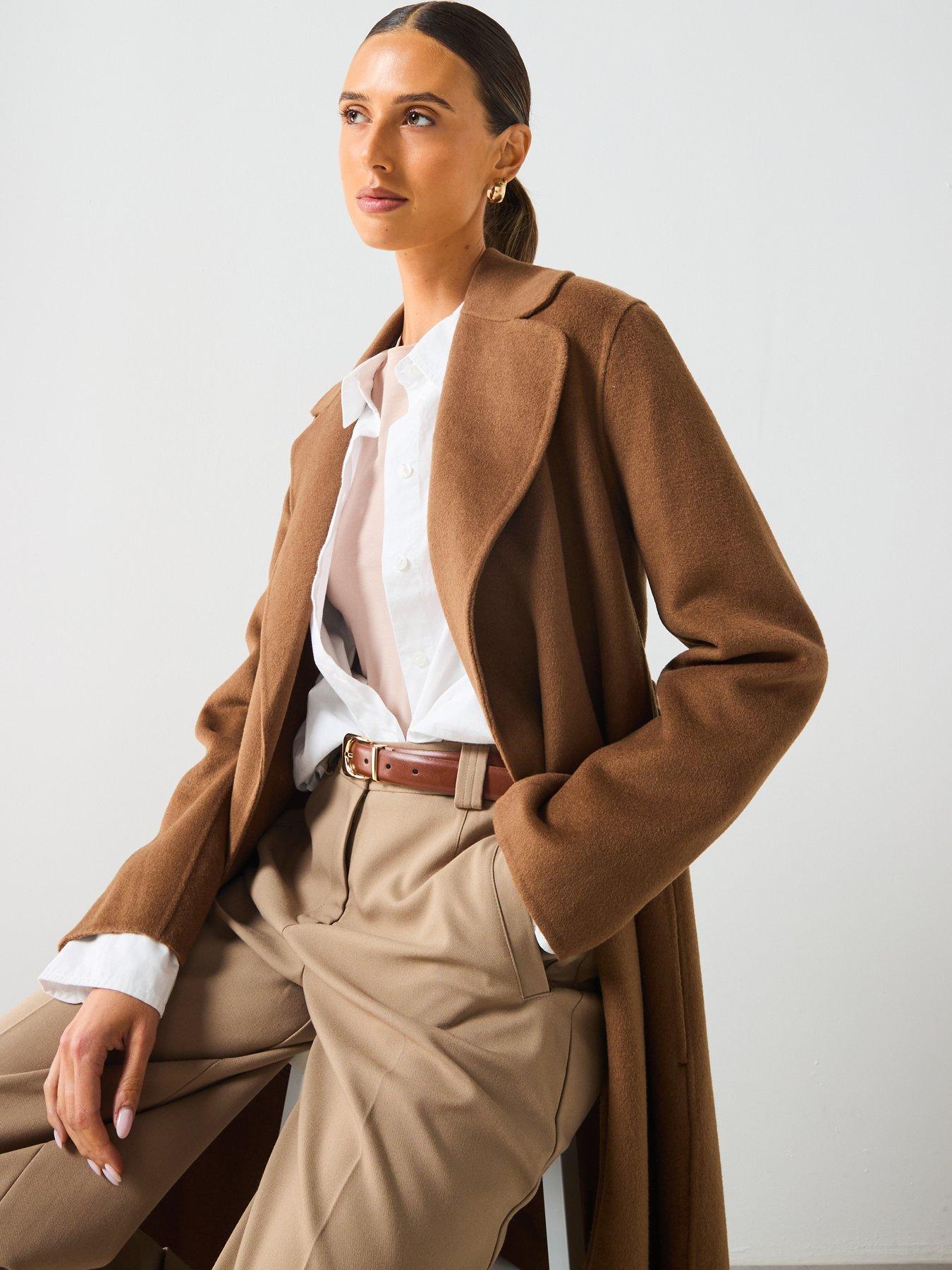 Image 6 of 6 of Mango Oversized Duster Coat - Tan
