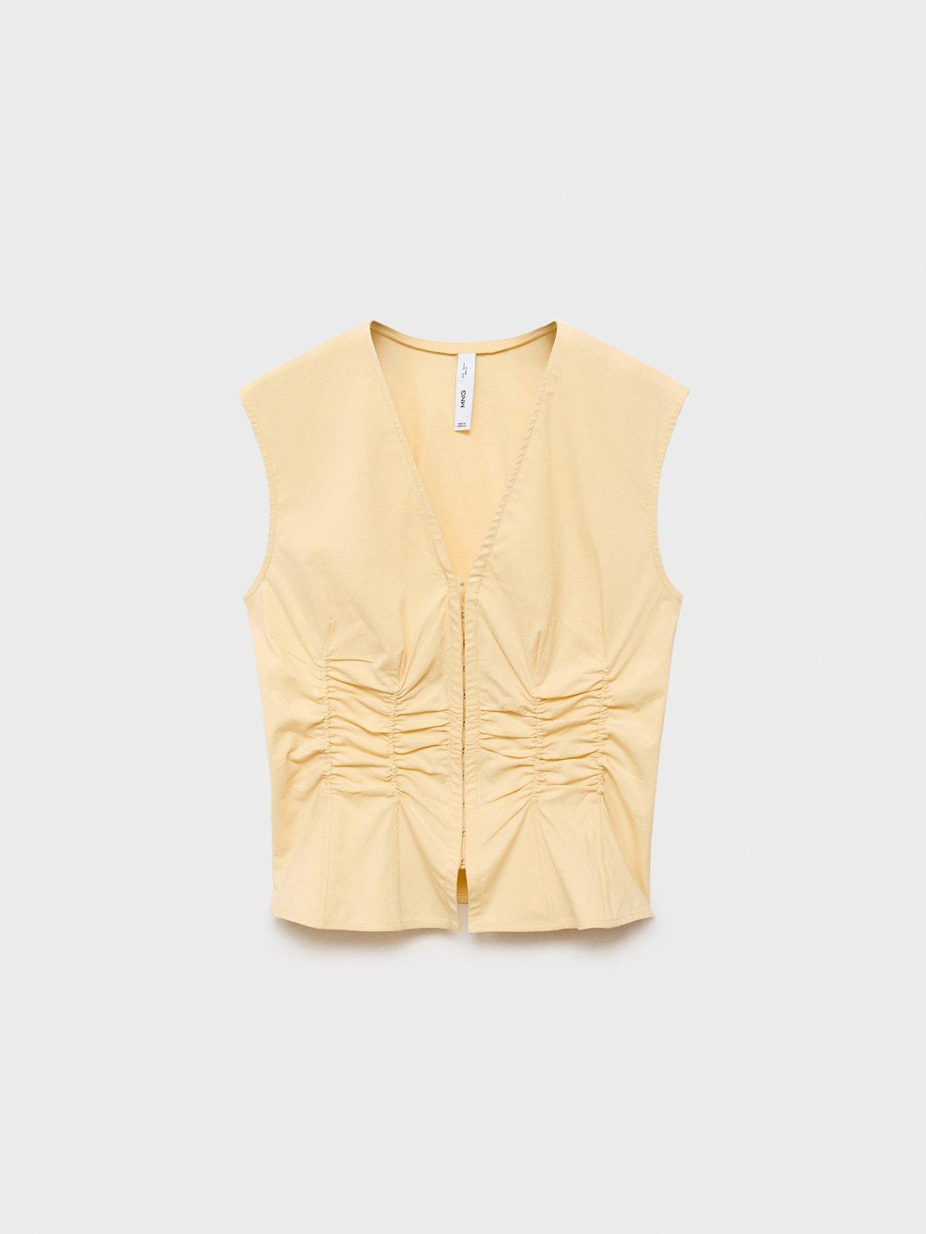 Image 6 of 6 of Mango Gathered Cotton Blouse