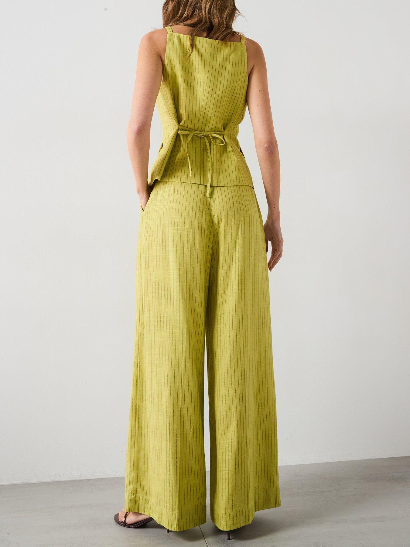Image 6 of 6 of Mango Buttons Striped Top - Green