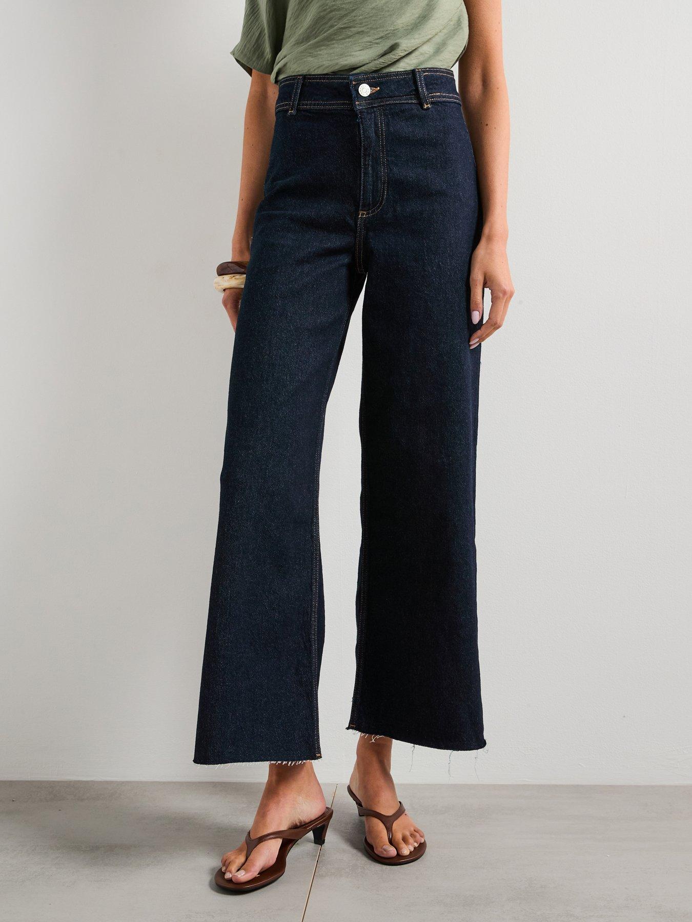undefined Catherin Culotte High Rise Jeans - Blue