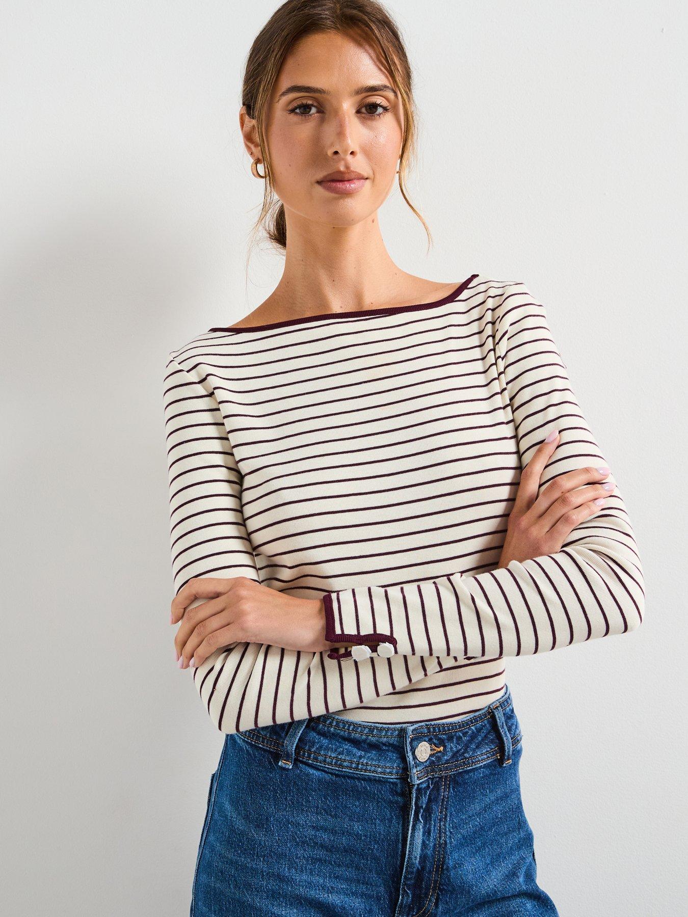 undefined Cotton T-Shirt with Buttoned Cuffs - Red