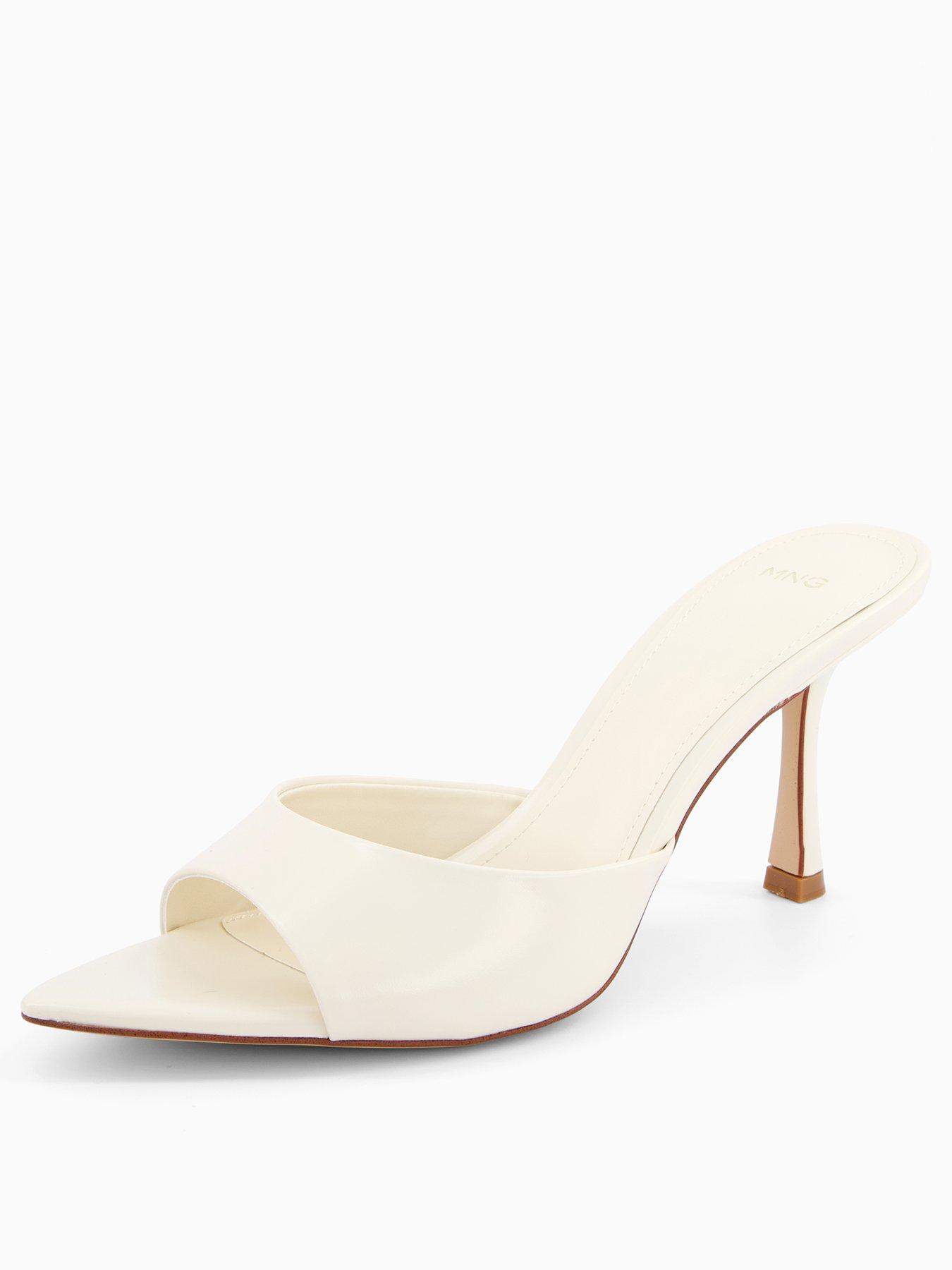 undefined Pointed Heel Sandals - White