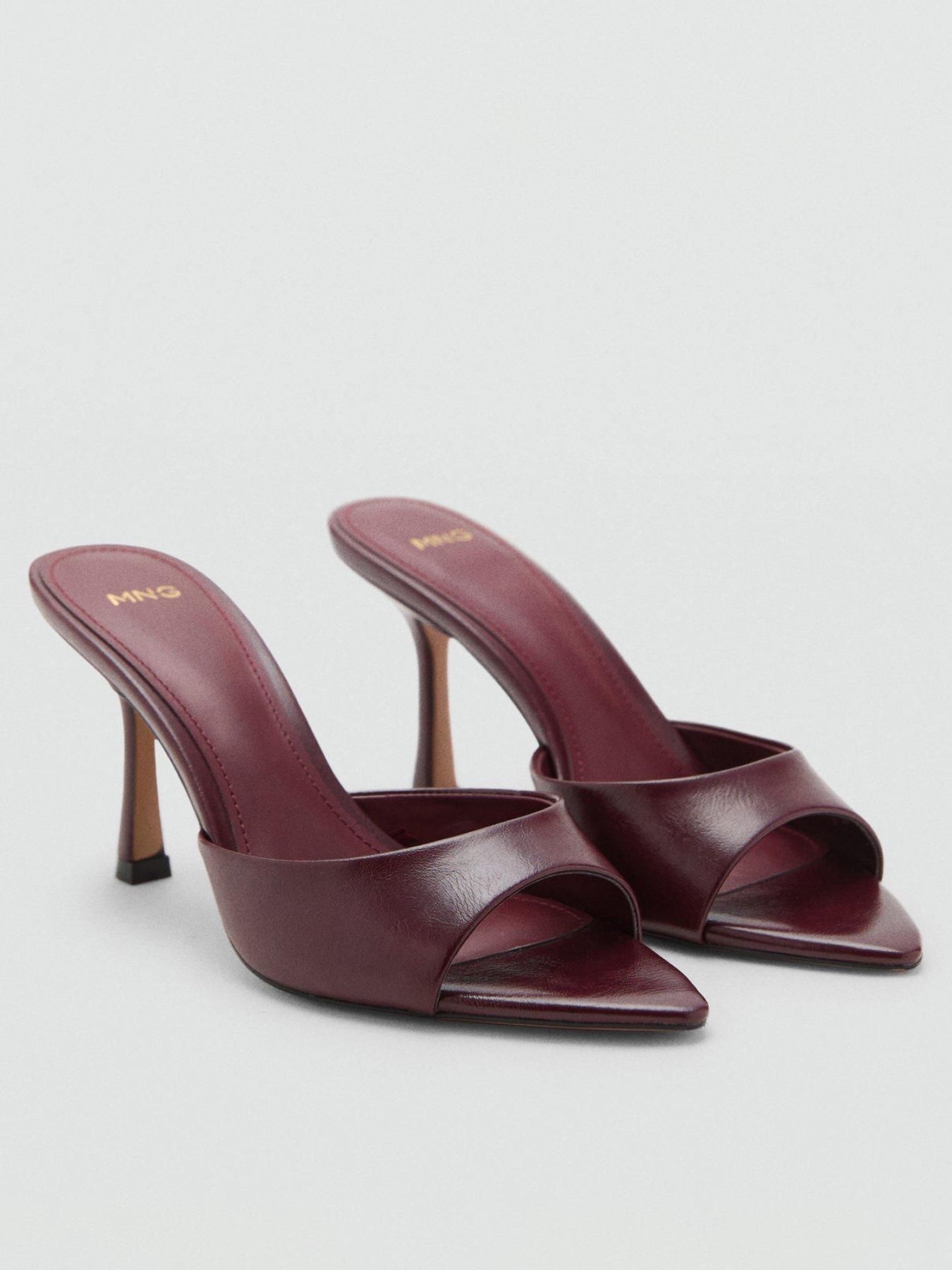 undefined Pointed Heel Sandals - Red
