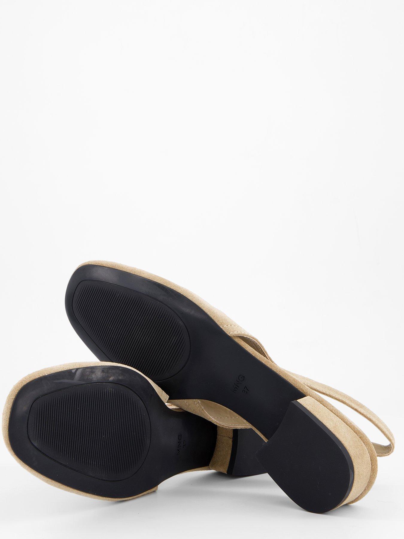 Image 4 of 7 of Mango Suede Heeled Shoes - Beige