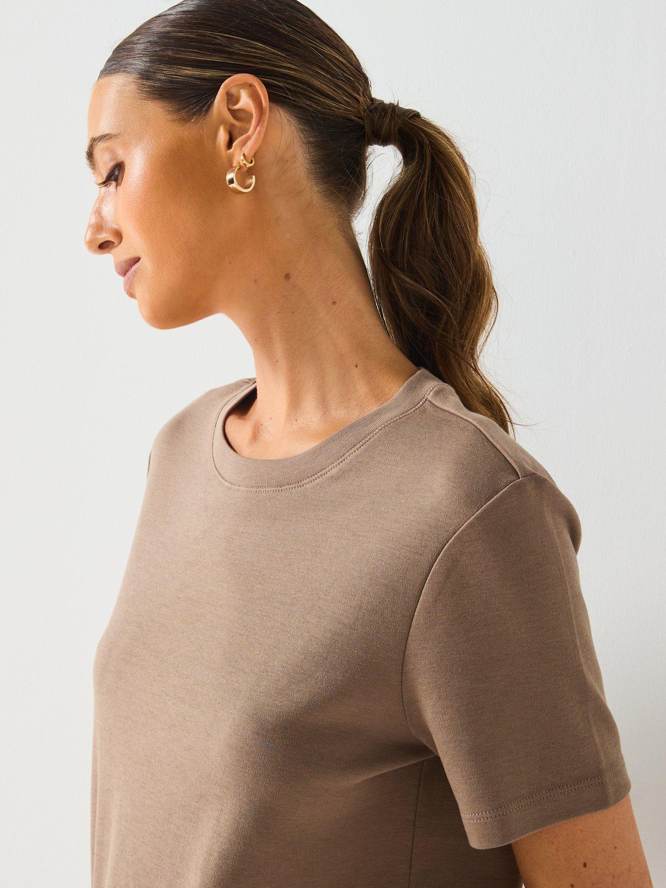 Image 4 of 6 of Mango Cotton Short Sleeve T-Shirt - Grey