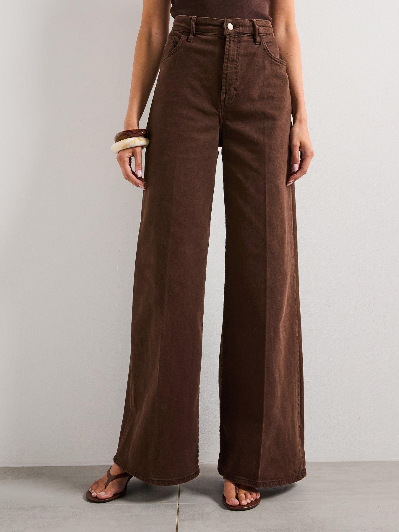 Mango High Waisted Wide Leg Jeans