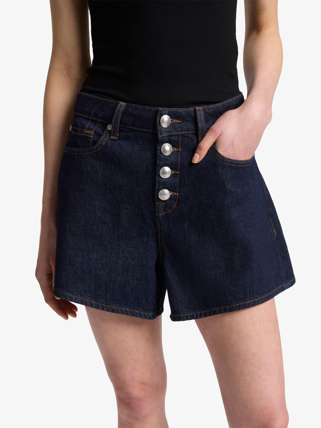 undefined Kori Denim Shorts - Blue