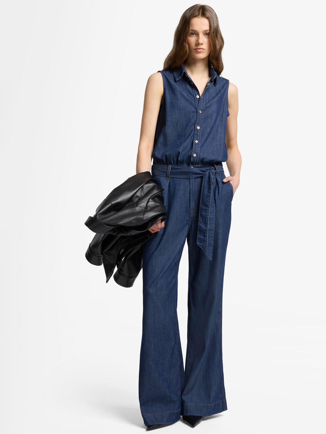 7 FOR ALL MANKIND Denim Jumpsuit - Blue