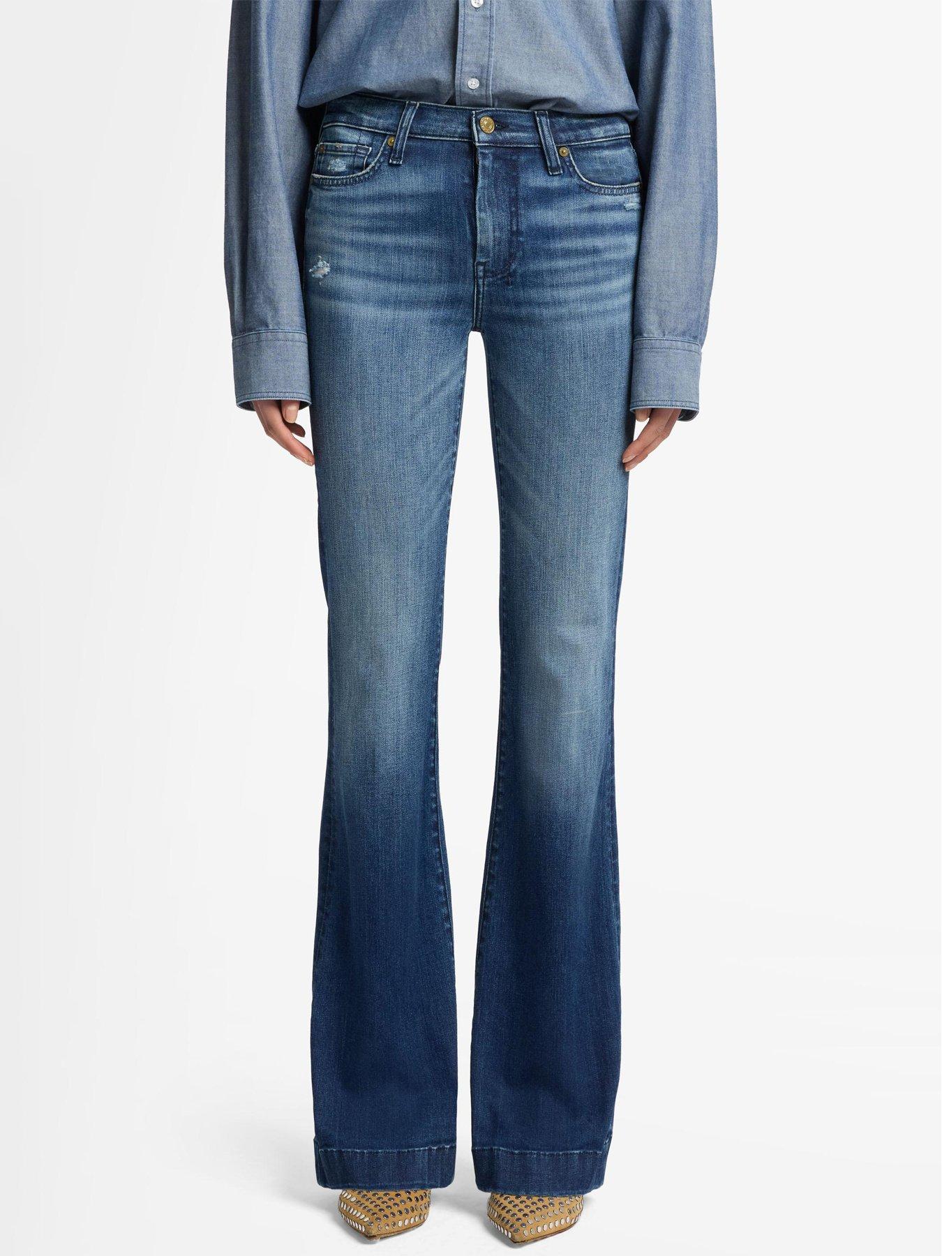 Image 1 of 6 of 7 FOR ALL MANKIND Dojo Flare Jeans - Dark Wash