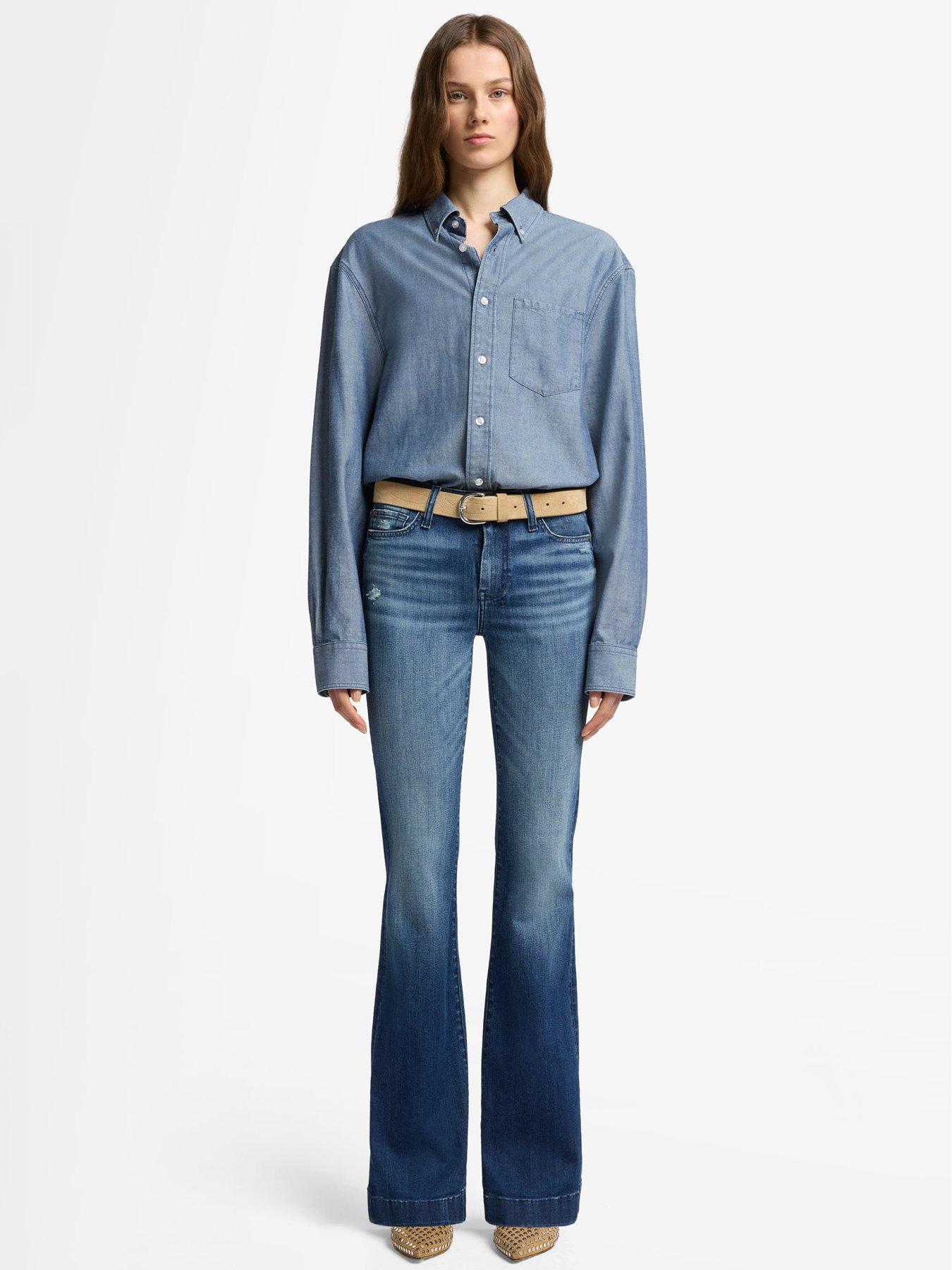Image 3 of 6 of 7 FOR ALL MANKIND Dojo Flare Jeans - Dark Wash