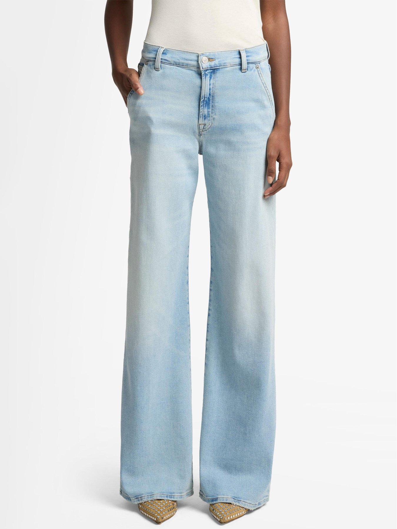 undefined Lotta Wide Leg Trousers - Light Wash