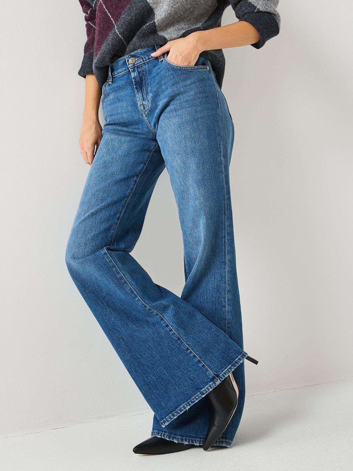 Image 1 of 6 of 7 FOR ALL MANKIND Spencer Flare Jeans - Dark Wash