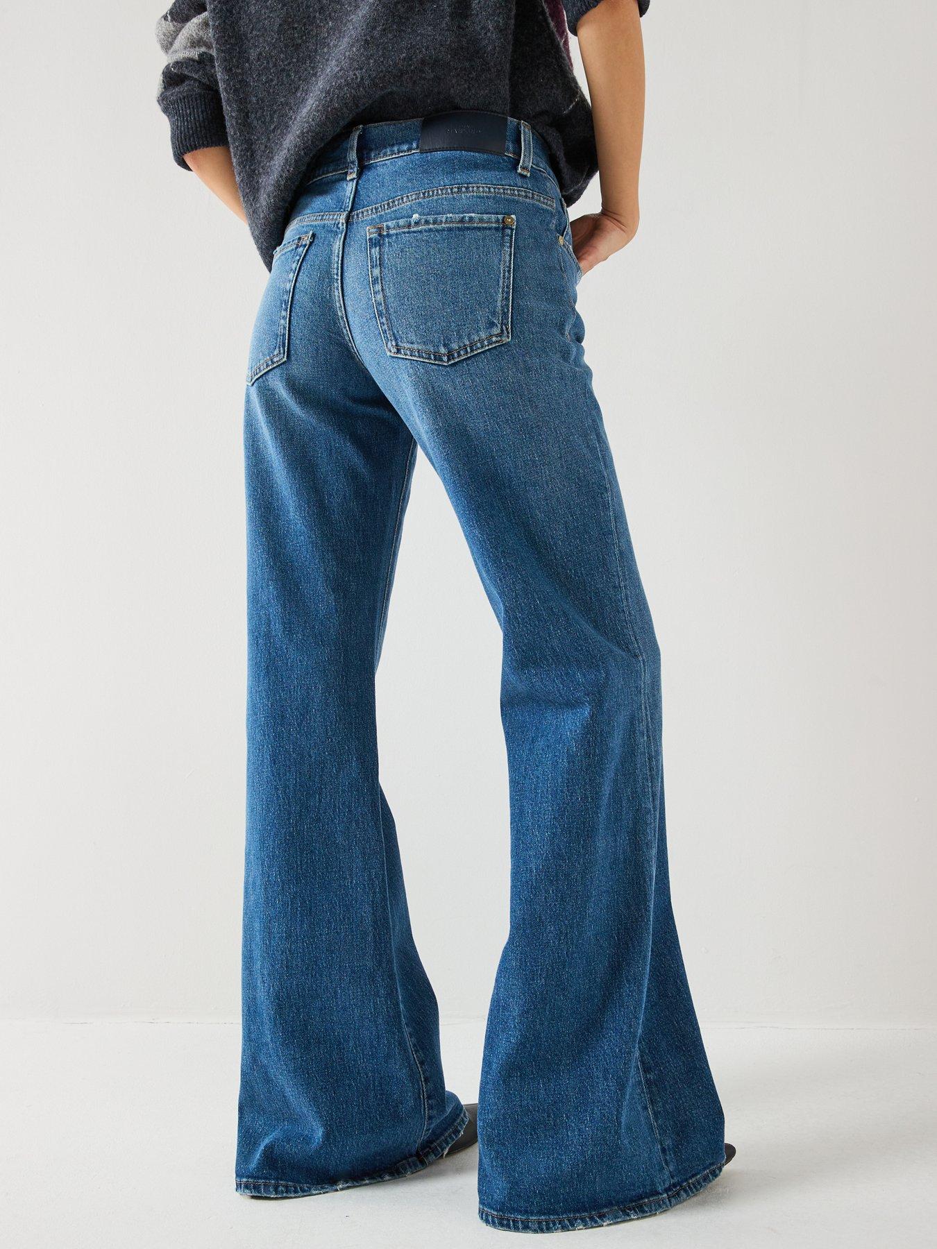 Image 2 of 6 of 7 FOR ALL MANKIND Spencer Flare Jeans - Dark Wash
