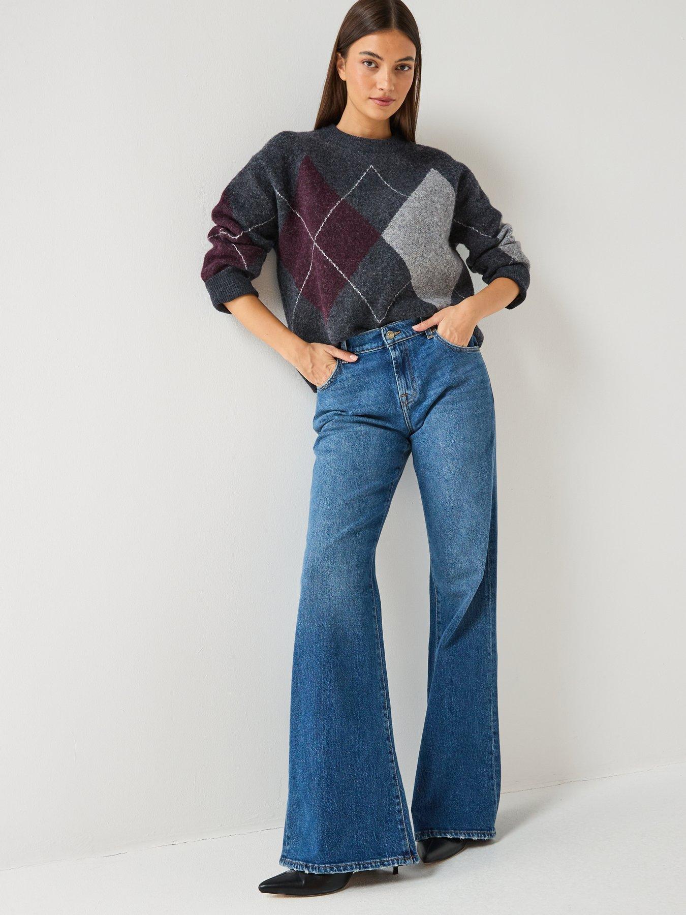 Image 3 of 6 of 7 FOR ALL MANKIND Spencer Flare Jeans - Dark Wash