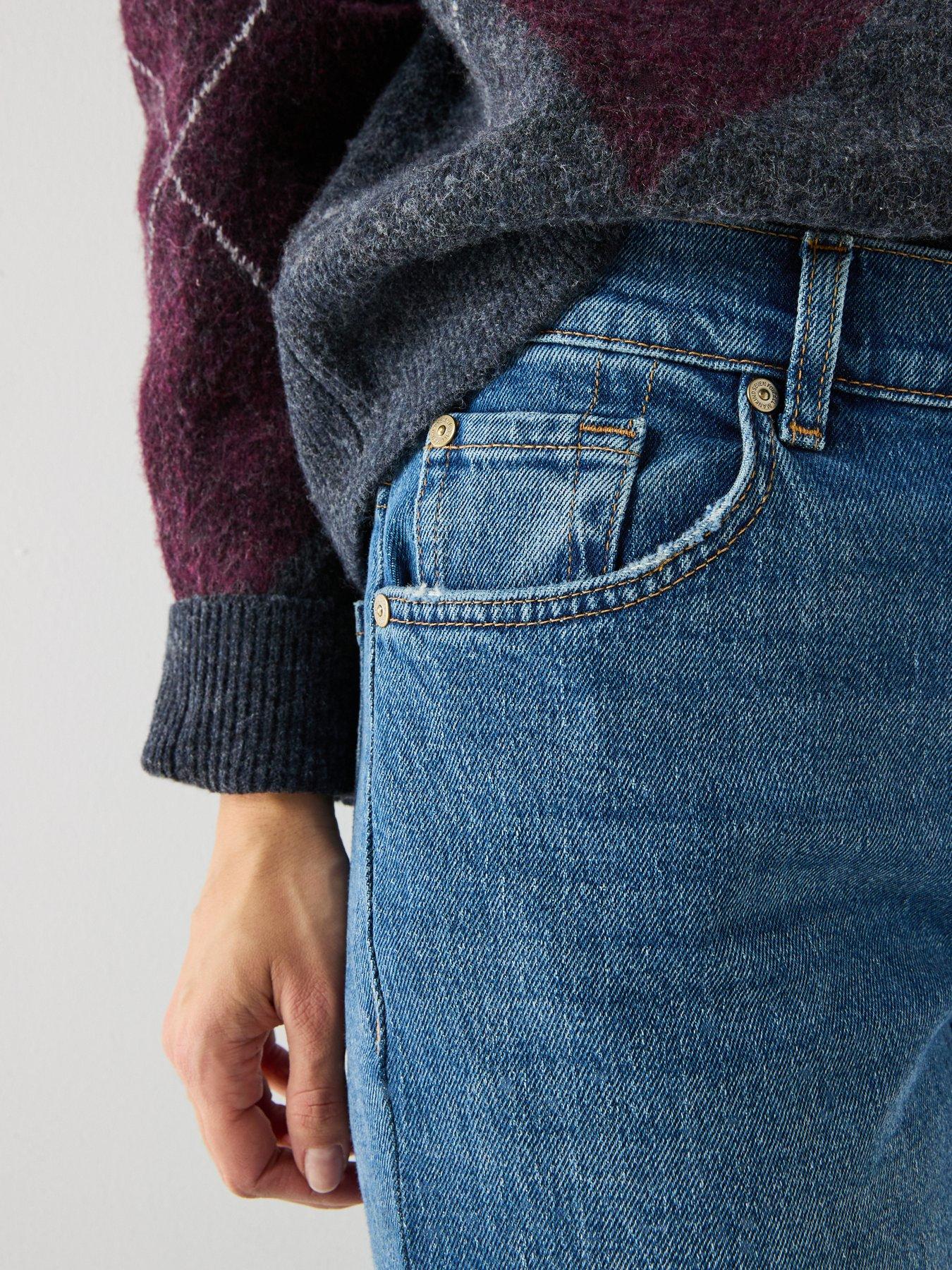 Image 6 of 6 of 7 FOR ALL MANKIND Spencer Flare Jeans - Dark Wash