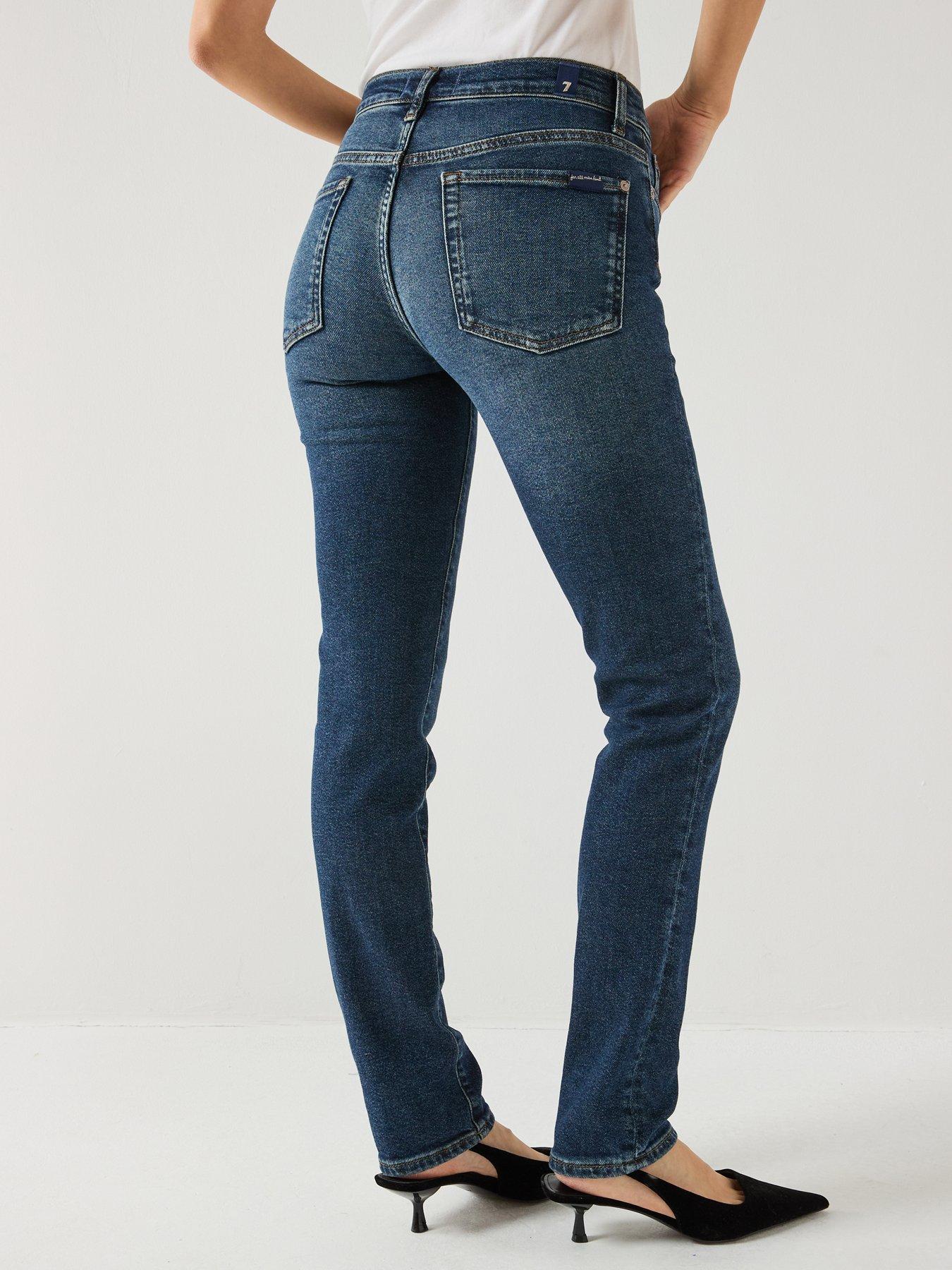 Image 2 of 6 of 7 FOR ALL MANKIND Roxanne Straight Jeans - Dark Wash
