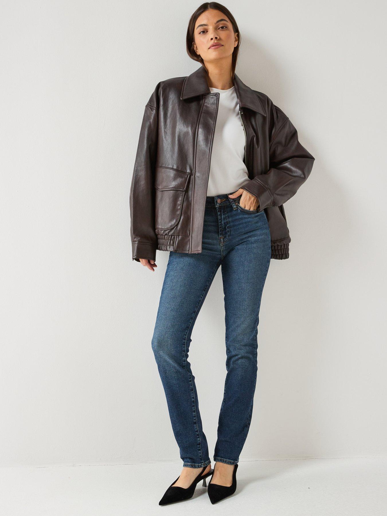 Image 3 of 6 of 7 FOR ALL MANKIND Roxanne Straight Jeans - Dark Wash