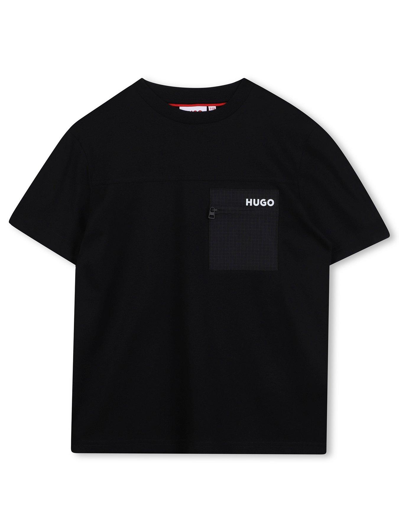HUGO Boys Pocket Logo T-Shirt - Black