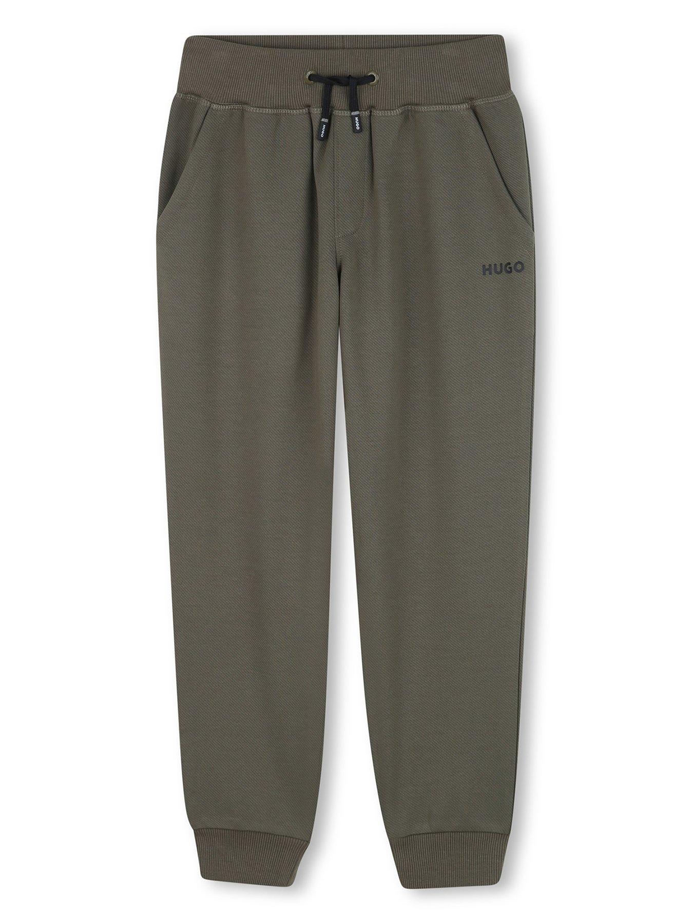 HUGO Boys Logo Sweat Pants, Khaki, Size 14 Years