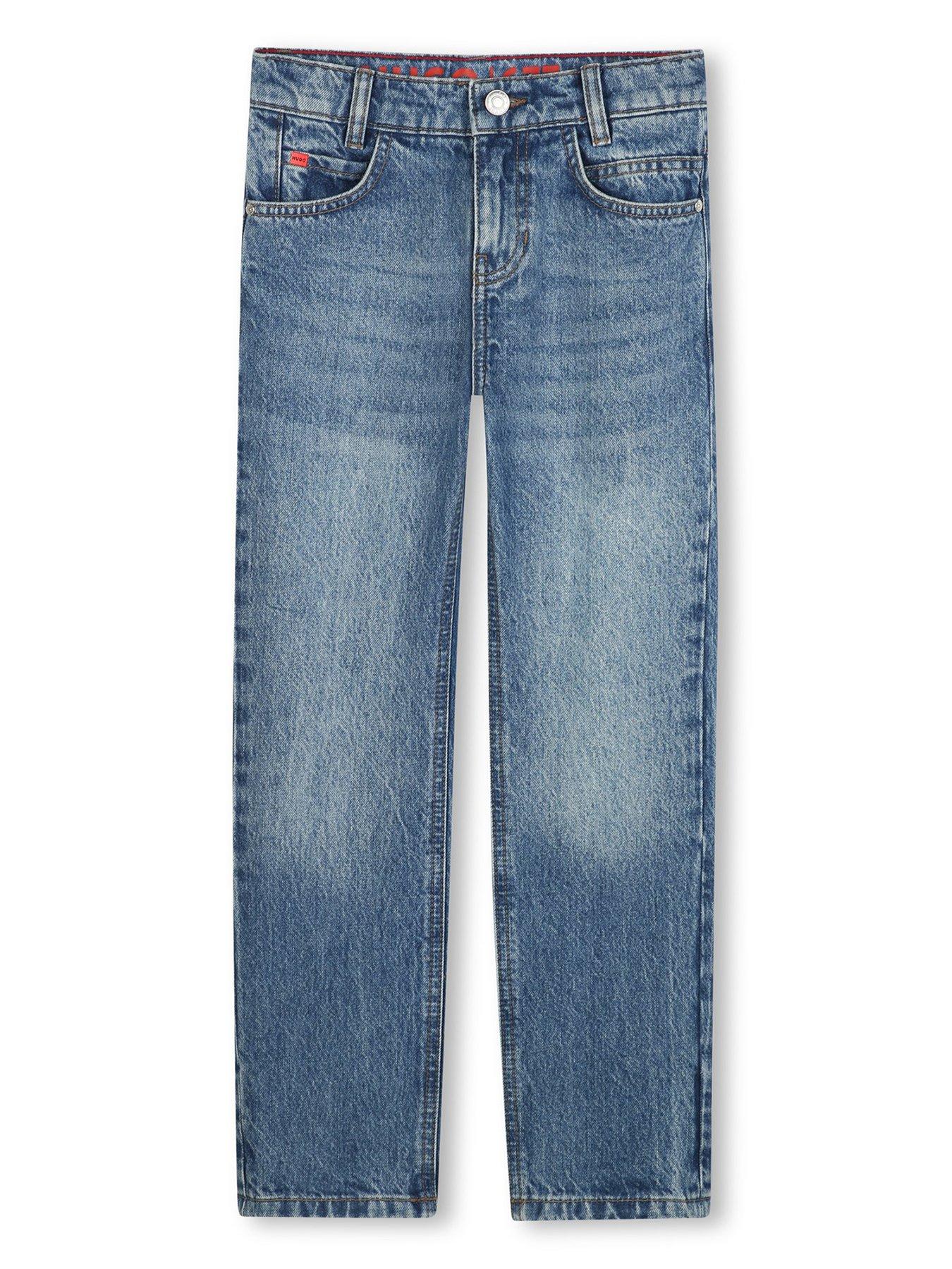 HUGO Boys Regular Fit Jeans, Blue, Size Age: 14 Years