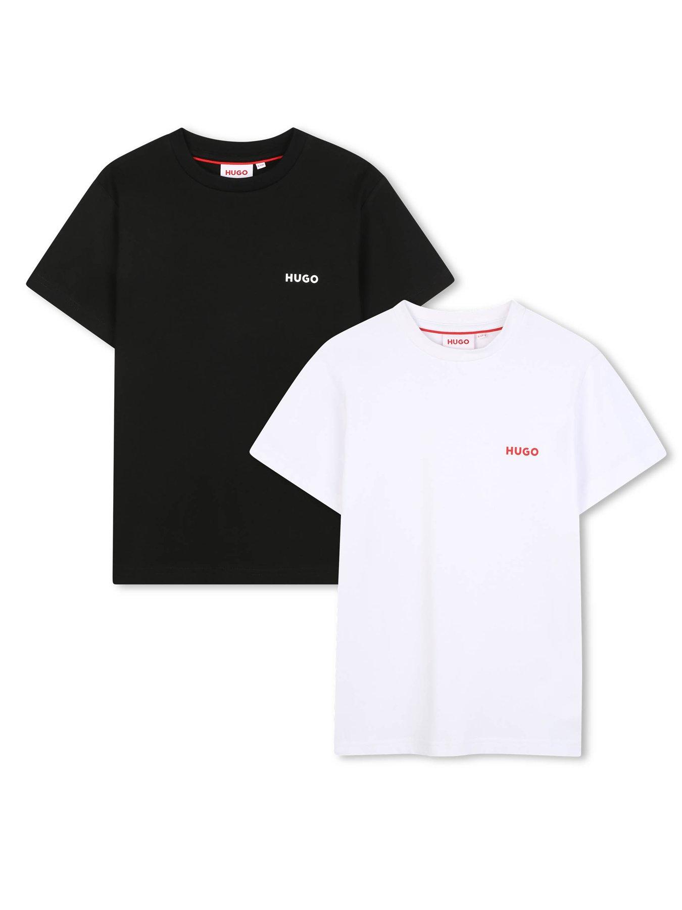 HUGO Boys 2 Pack T-Shirts - White/Black