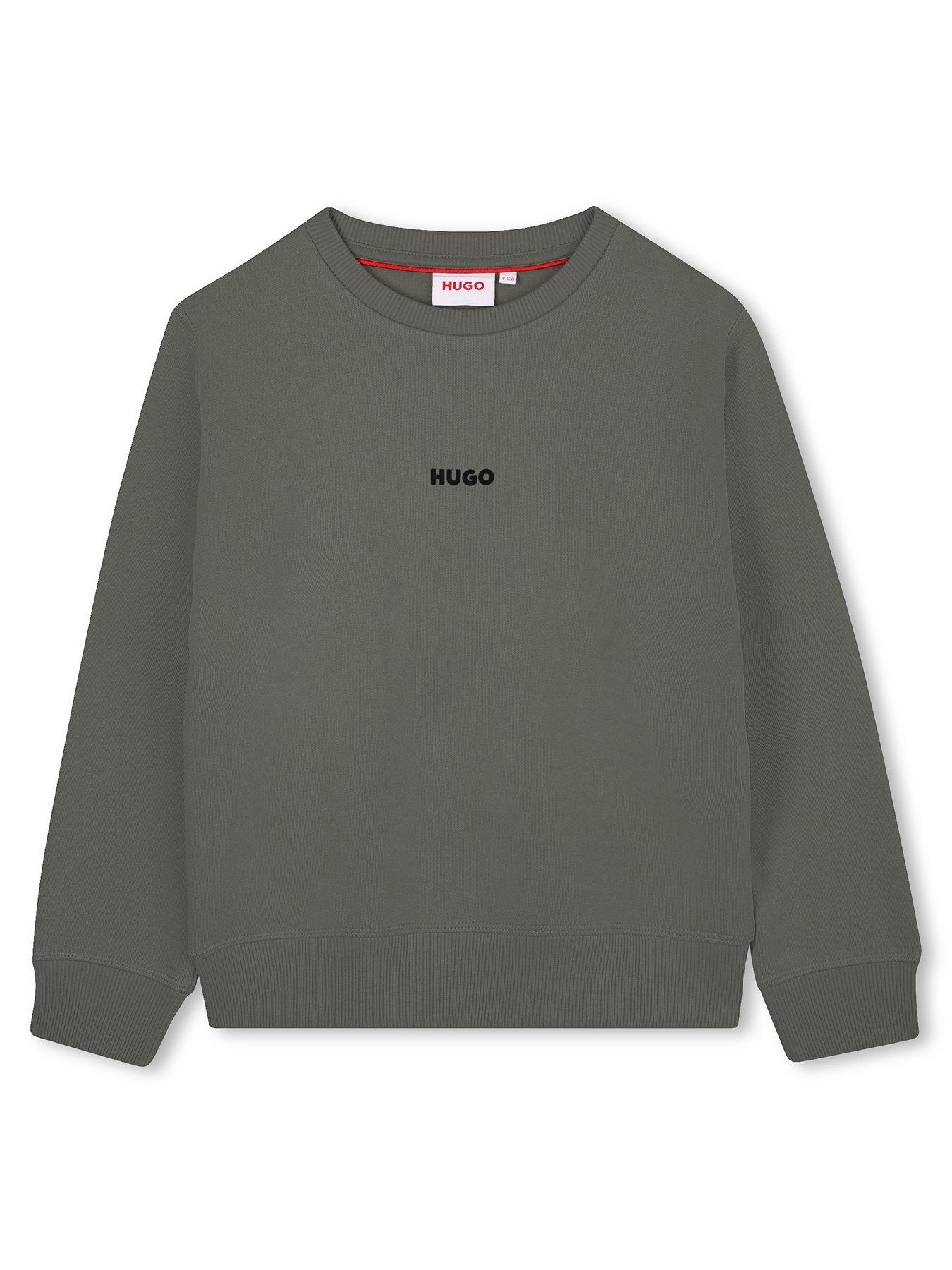 Image 1 of 3 of HUGO Boys Small Logo Sweatshirt - Khaki