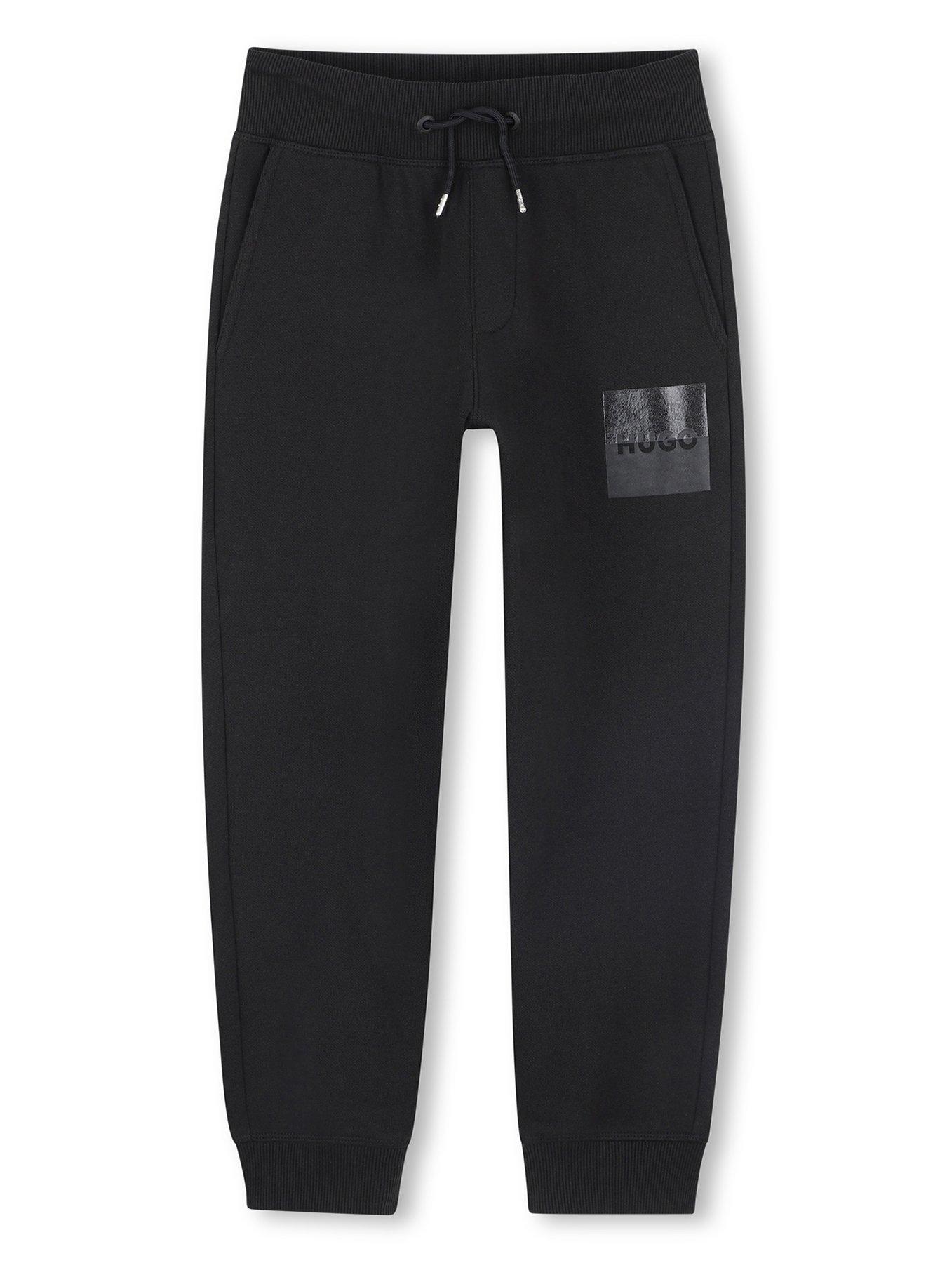HUGO: Boys Logo Sweat Pants - Black