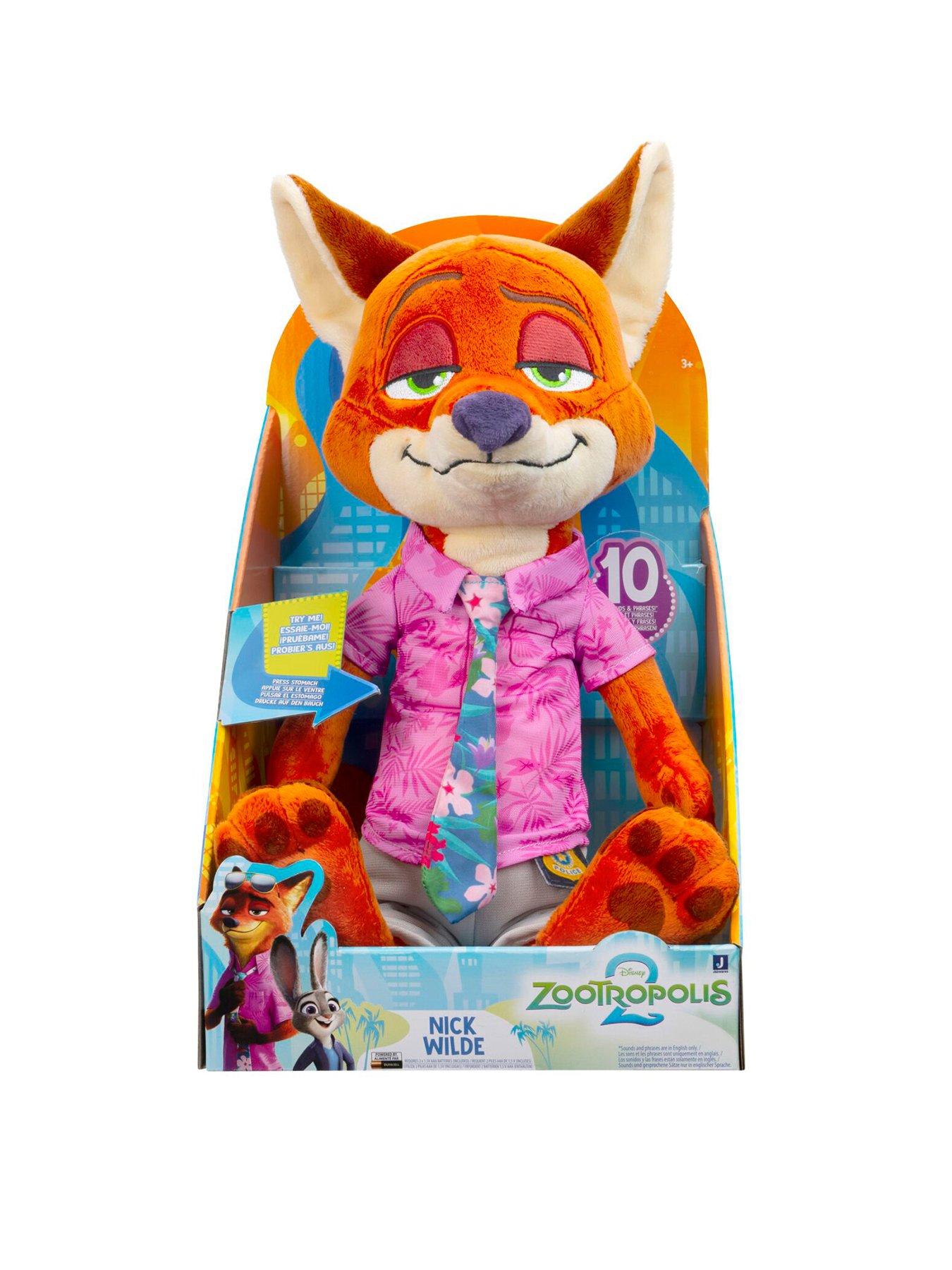 Zootropolis Disney's Zootropolis 2 14" Feature Plush Nick Wilde - 10+ Sounds and Phrases - Plush Toys for Kids and Preschoolers