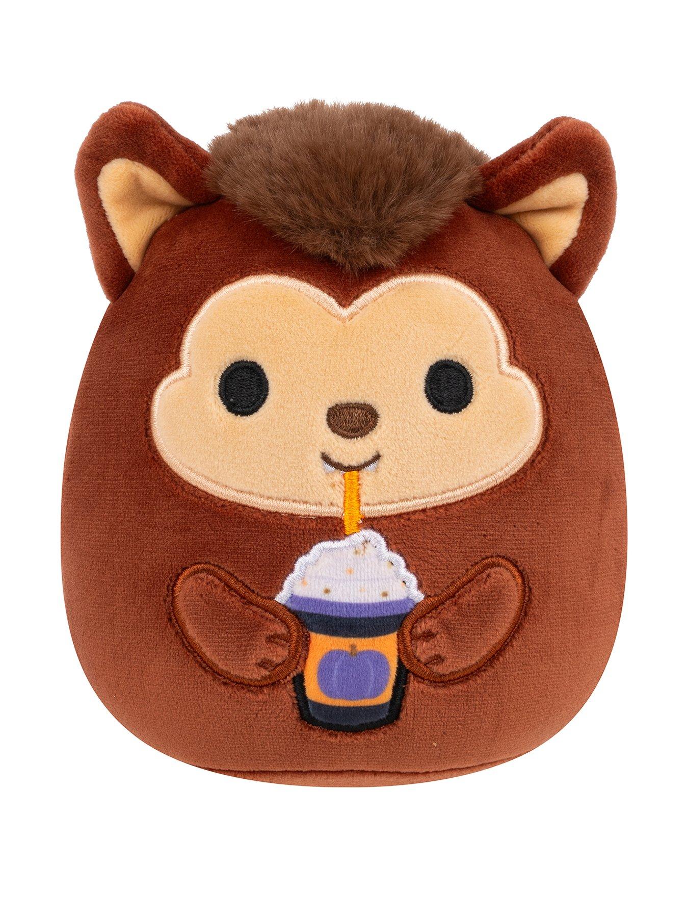 Squishmallows Original Squishmallows 7.5-Inch Wade the Brown Werewolf Holding Frappe Halloween Plush