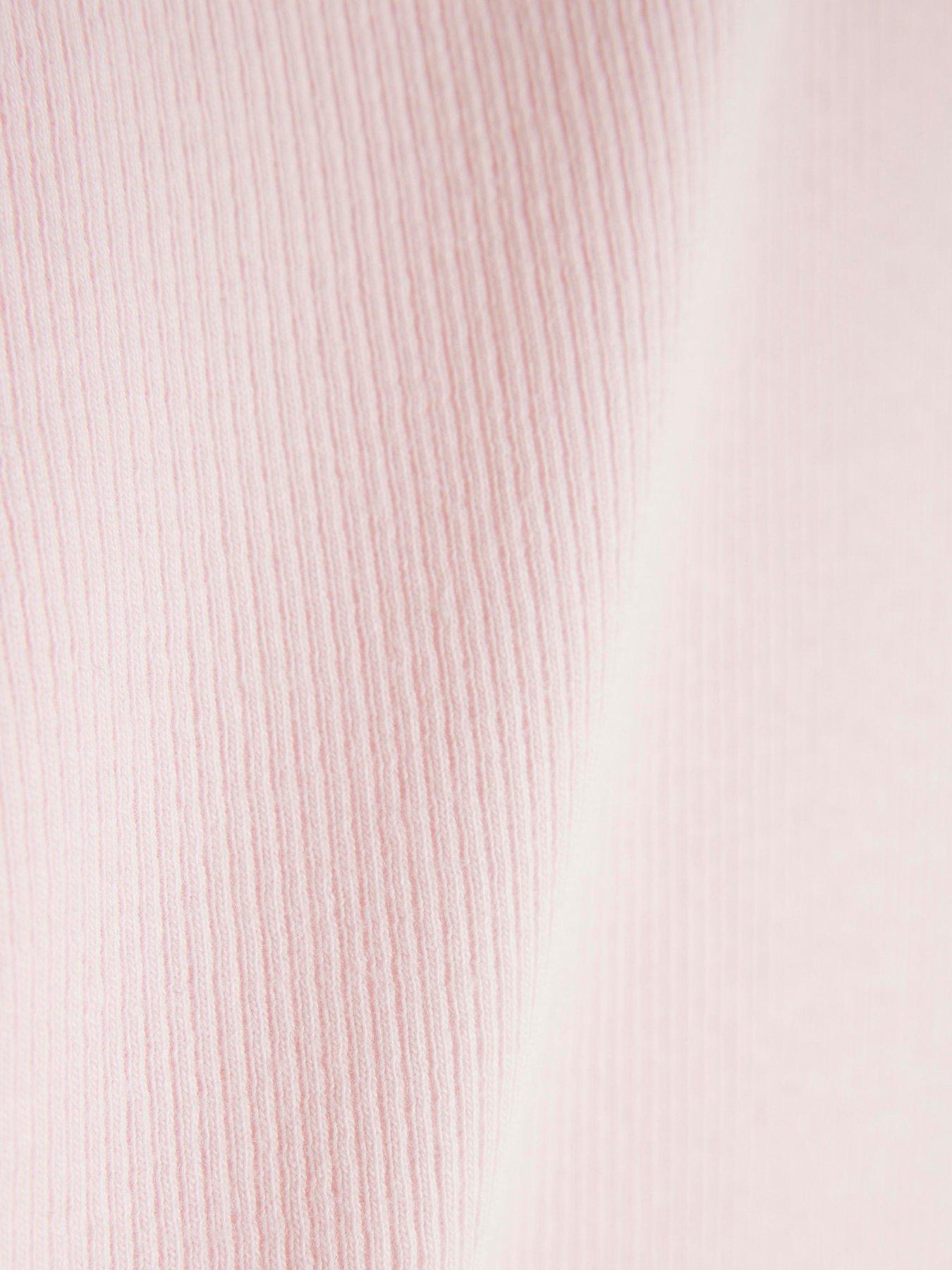 Image 3 of 4 of River Island Older Girls Ribbed River Island Long Sleeve Top - Pink