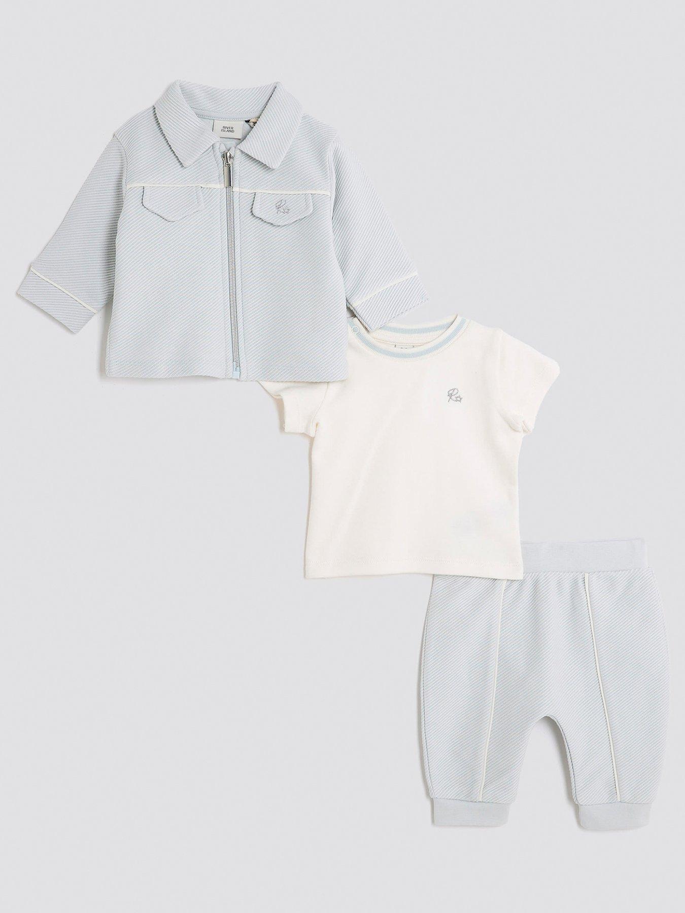 undefined Boys Jacquard Jacket Set - Blue