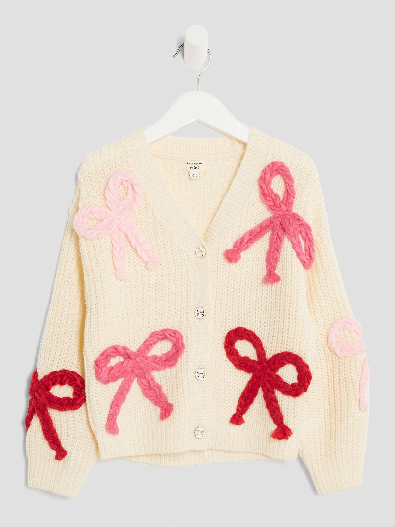 Heart Cardigan River Island Bobble Knit Cardigan Longline Cardigan