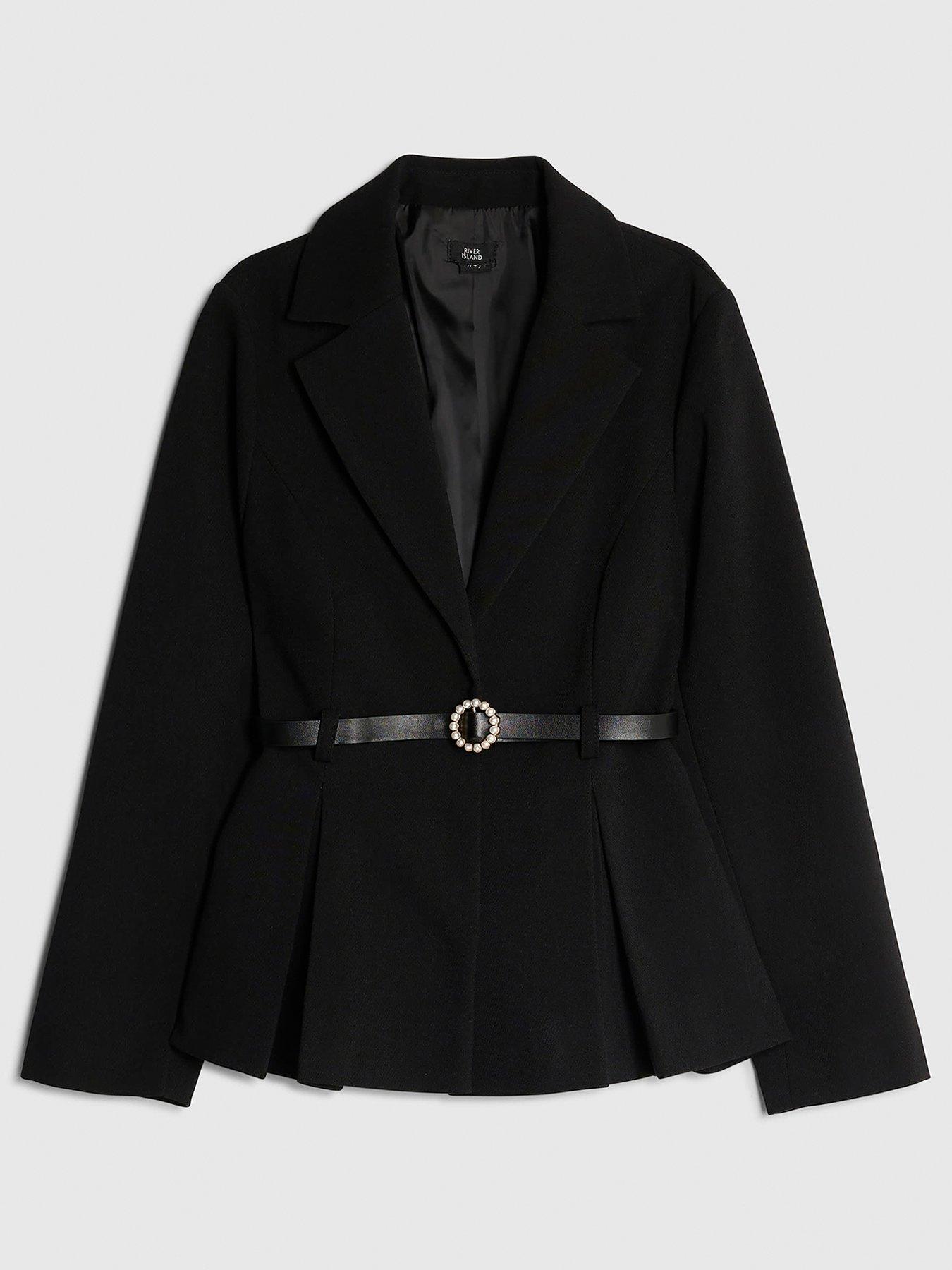 River Island Older Girls Belted Blazer - Black