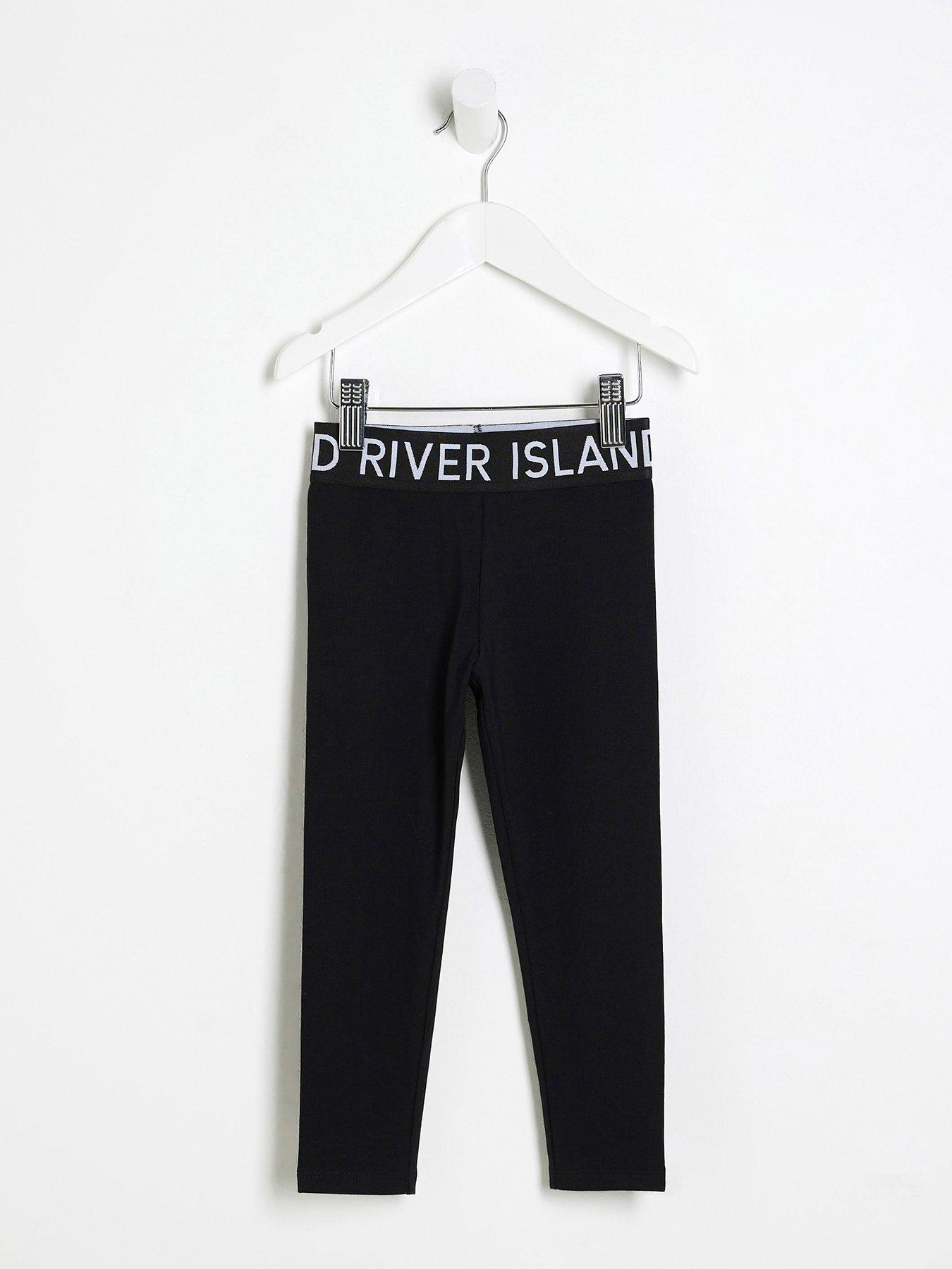 River Island Mini Girls Waistband Legging - Black