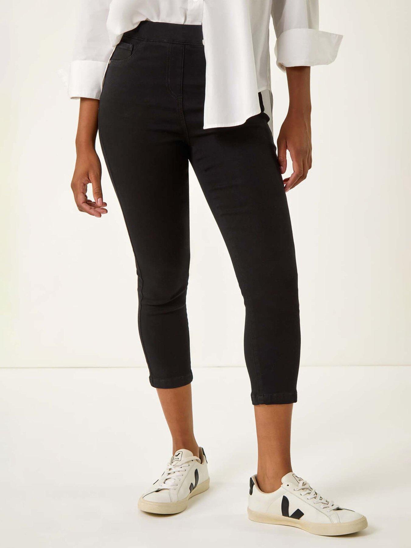undefined Shape Enhance Stretch Crop Jeggings - Black
