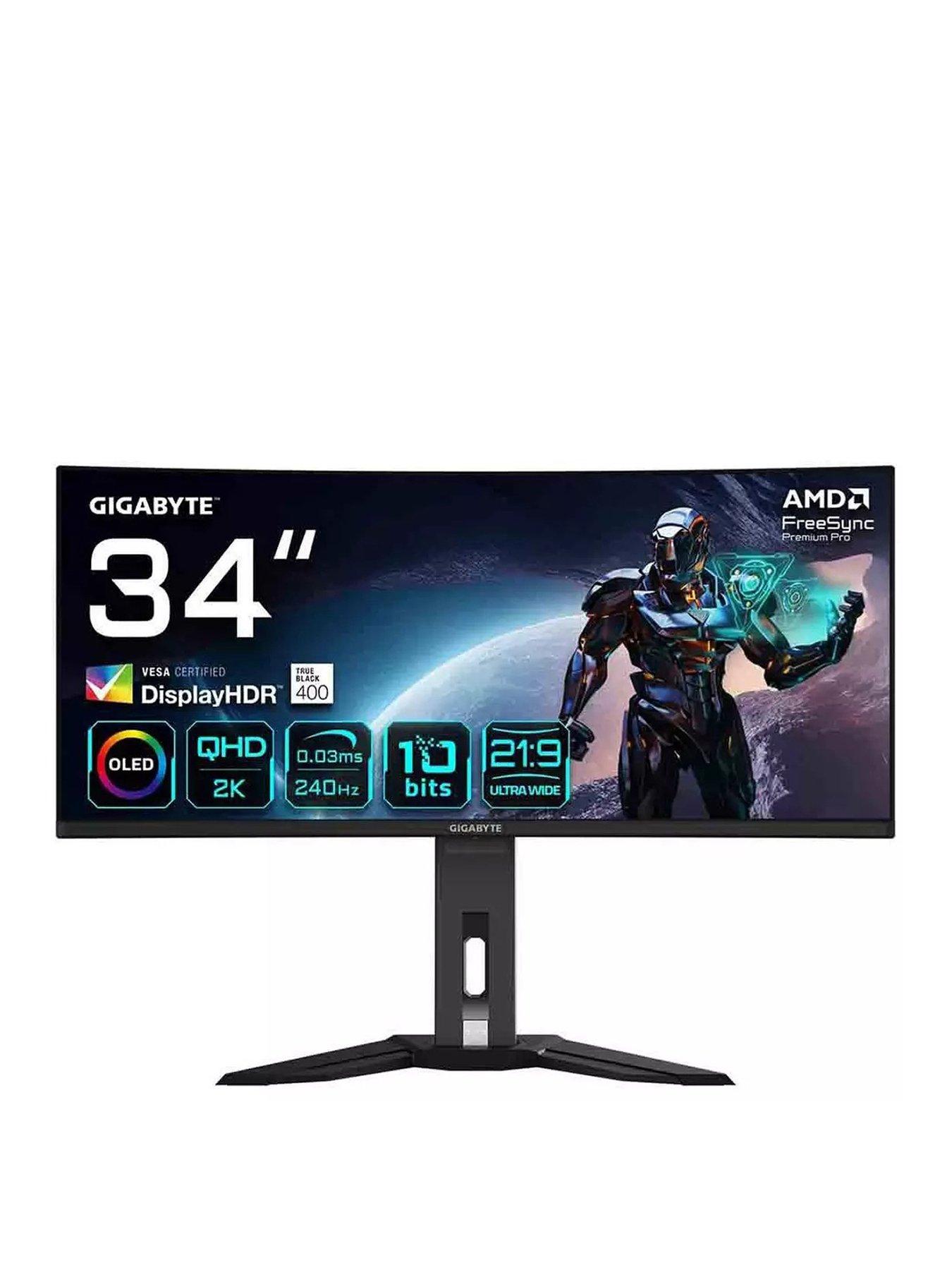 GIGABYTE MO34WQC2 OLED Curved Gaming Monitor - 34in WQHD (3440x1440), 240Hz