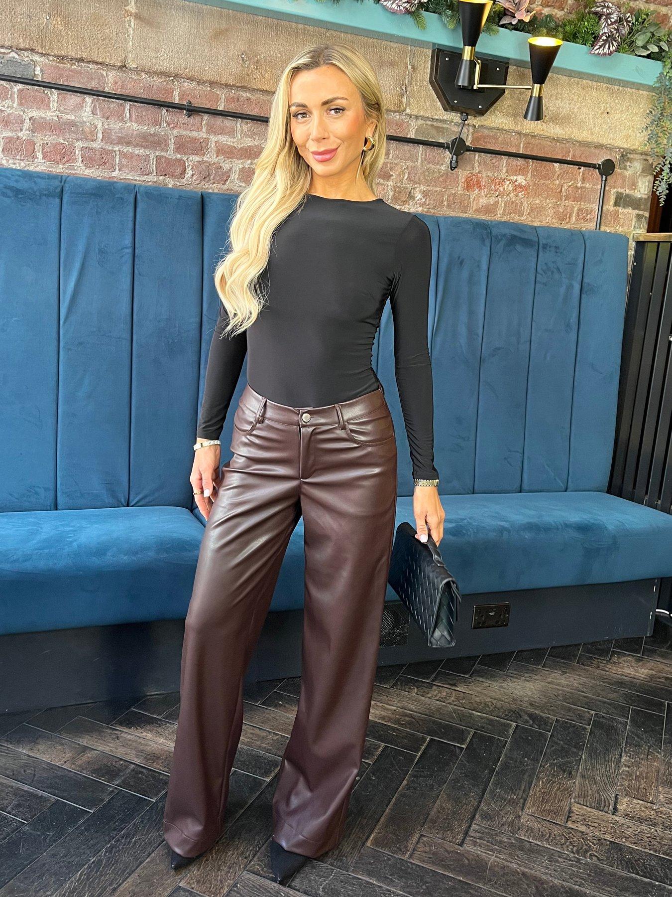 AX Paris Pu Trouser Brown Very