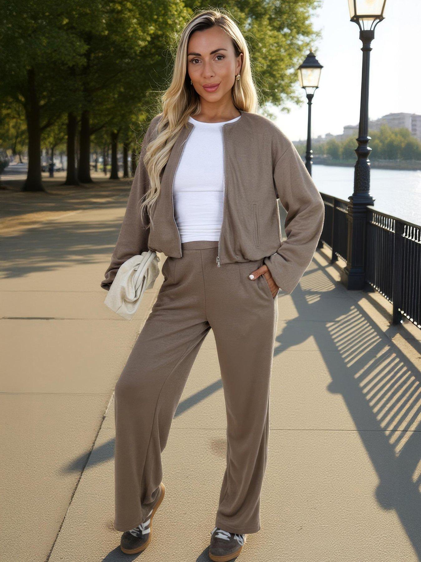 Image 1 of 4 of AX Paris Blouson Jacket - Mocha