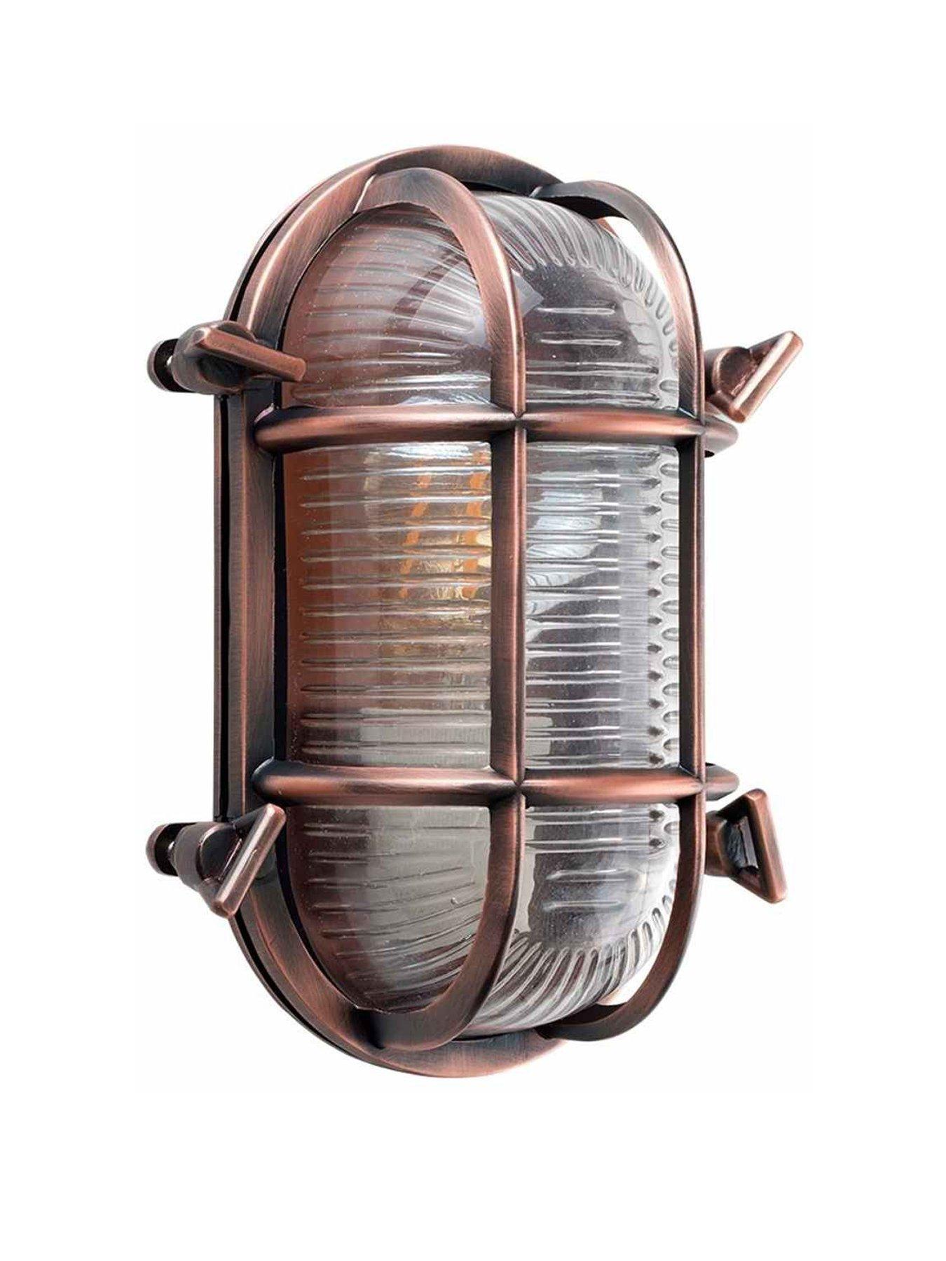 Image 2 of 5 of ValueLights Bow IP64 Oval Copper Nautical Bulkhead