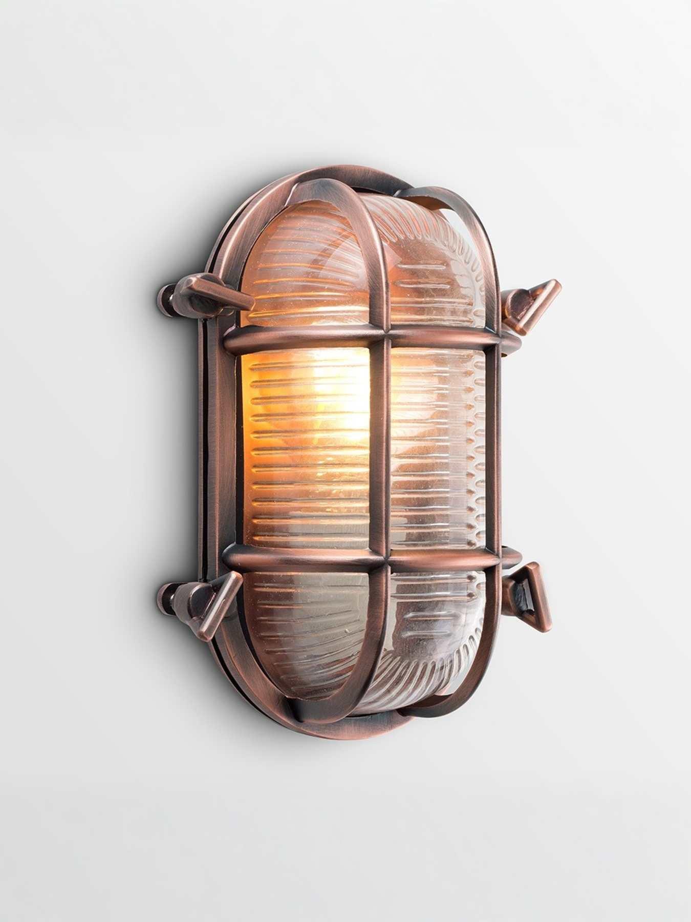 Image 4 of 5 of ValueLights Bow IP64 Oval Copper Nautical Bulkhead