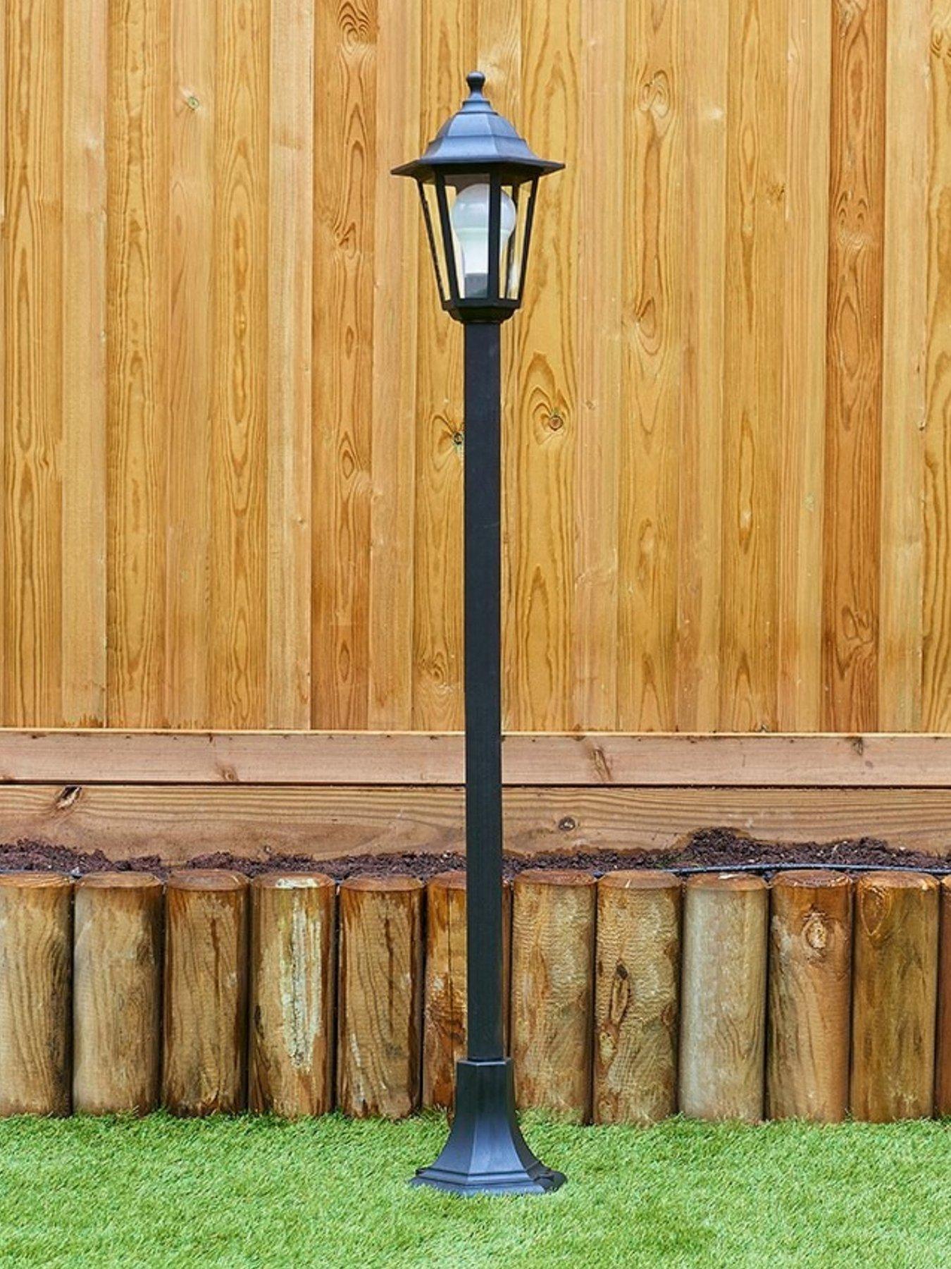 ValueLights Mayfair Pair of Black IP44 Outdoor 1.2M Bollard Lights