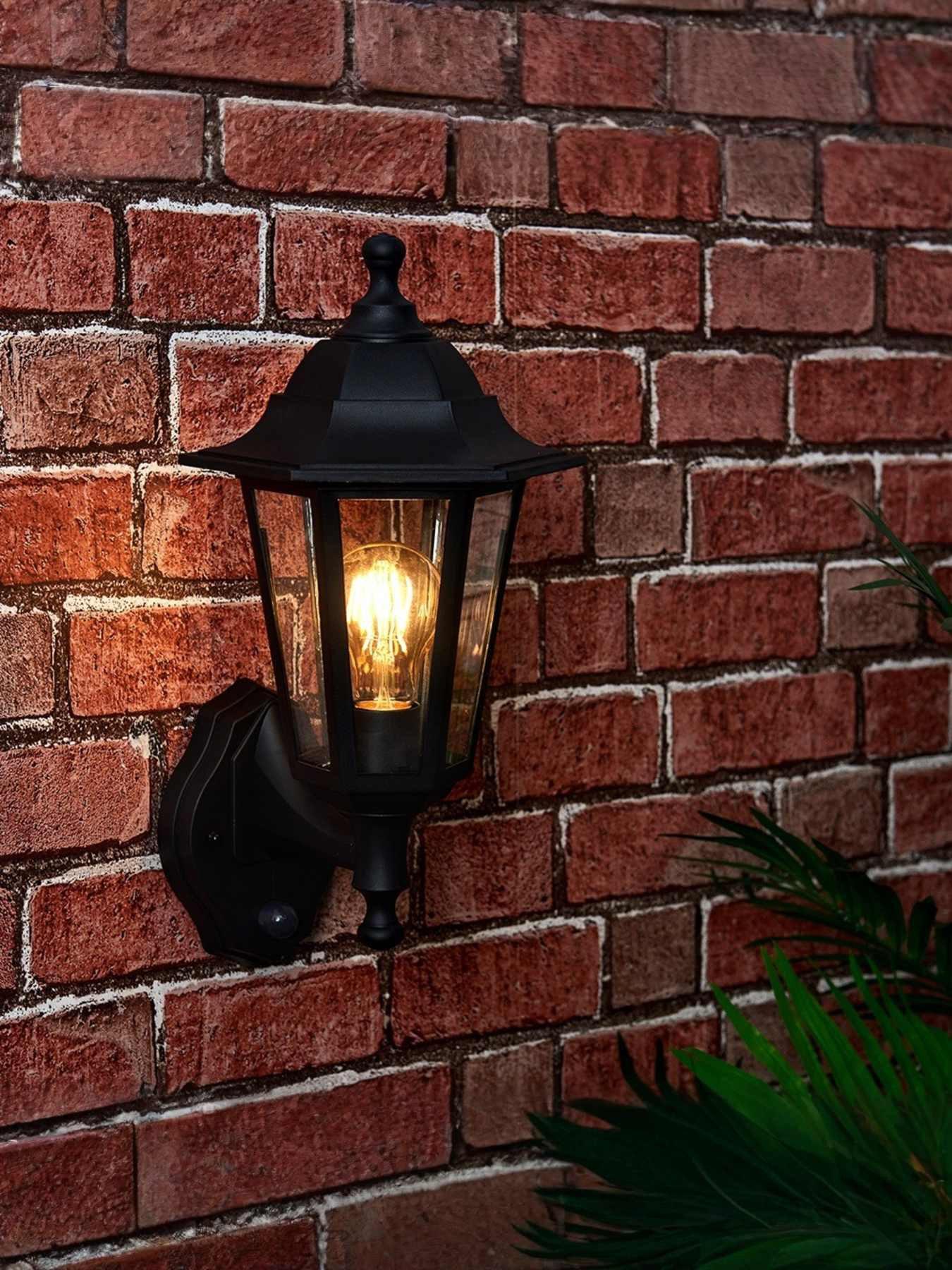undefined Mayfair Black IP44 PIR Sensor Outdoor Wall Lantern
