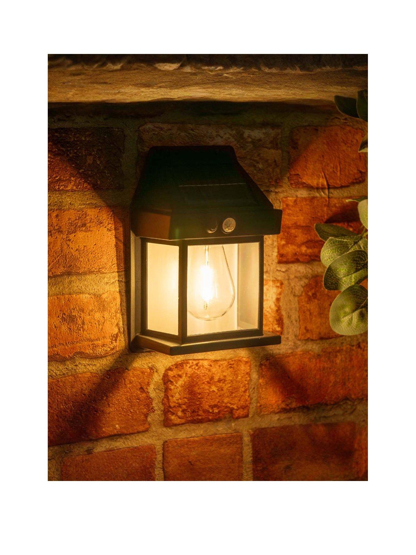 Image 2 of 5 of ValueLights PIR Motion Sensor Solar Wall and Fence Lights - Set of 4