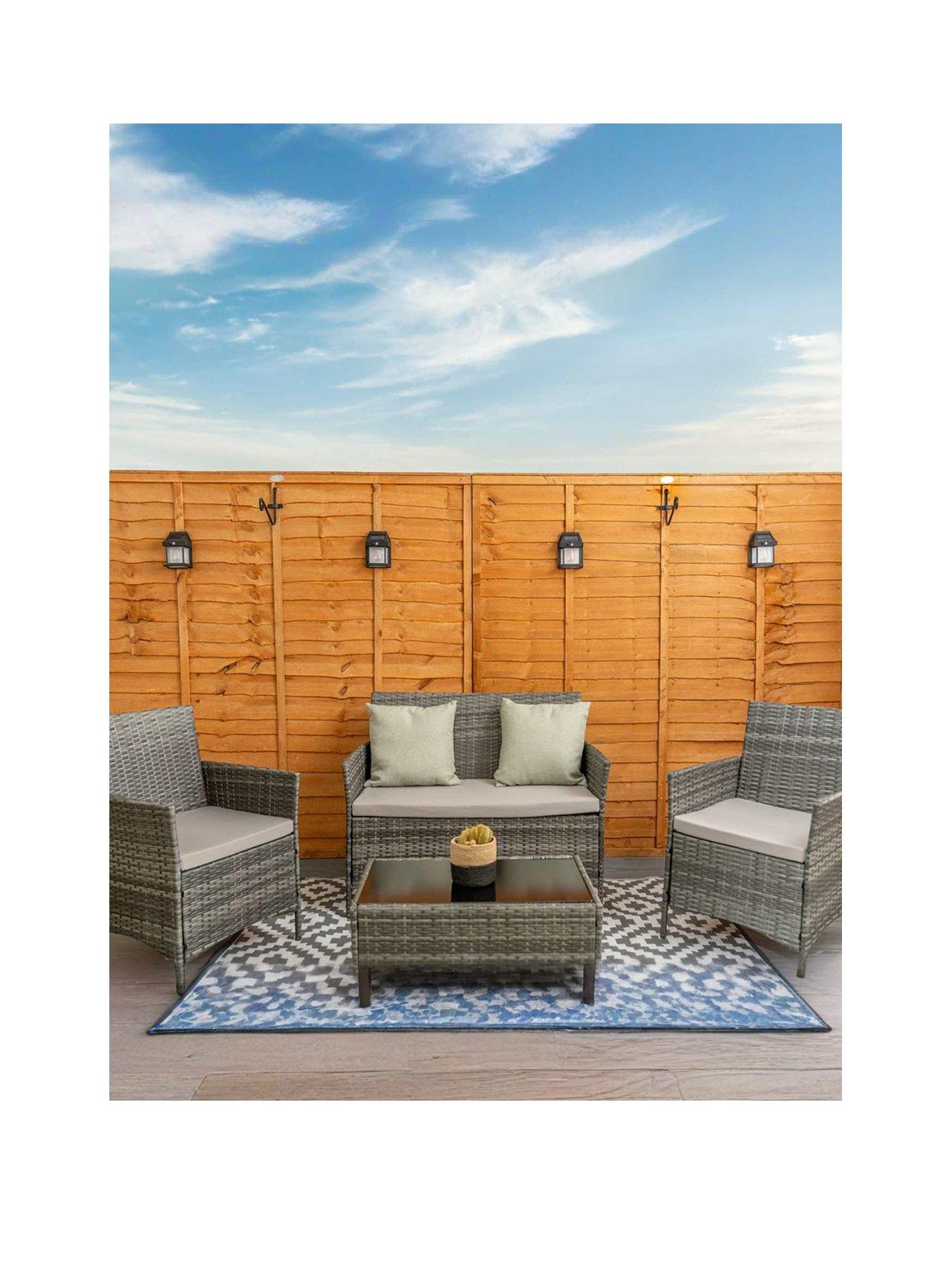Image 3 of 5 of ValueLights PIR Motion Sensor Solar Wall and Fence Lights - Set of 4