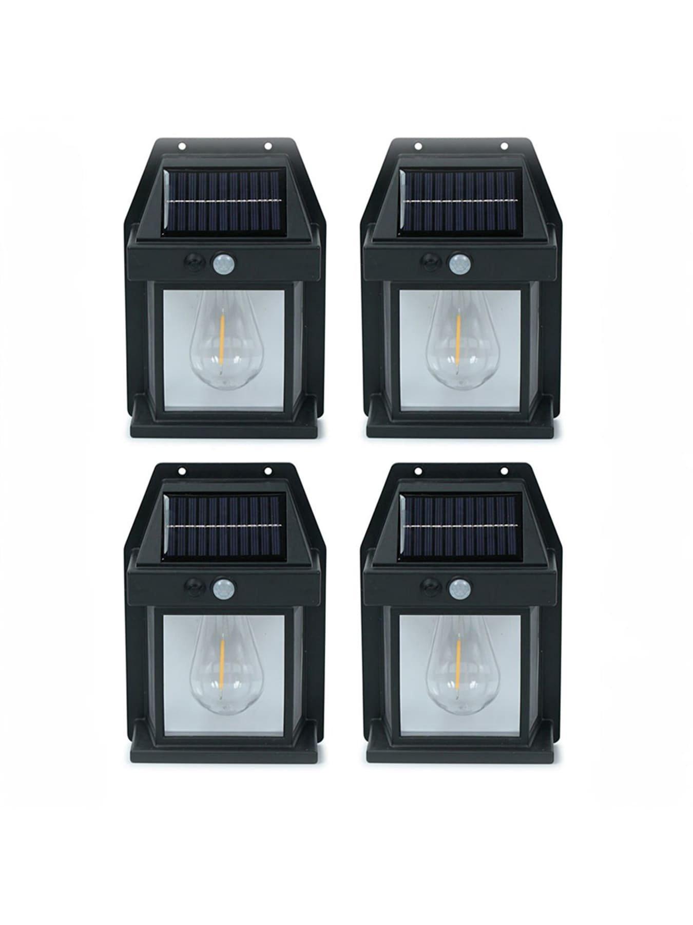 Image 4 of 5 of ValueLights PIR Motion Sensor Solar Wall and Fence Lights - Set of 4